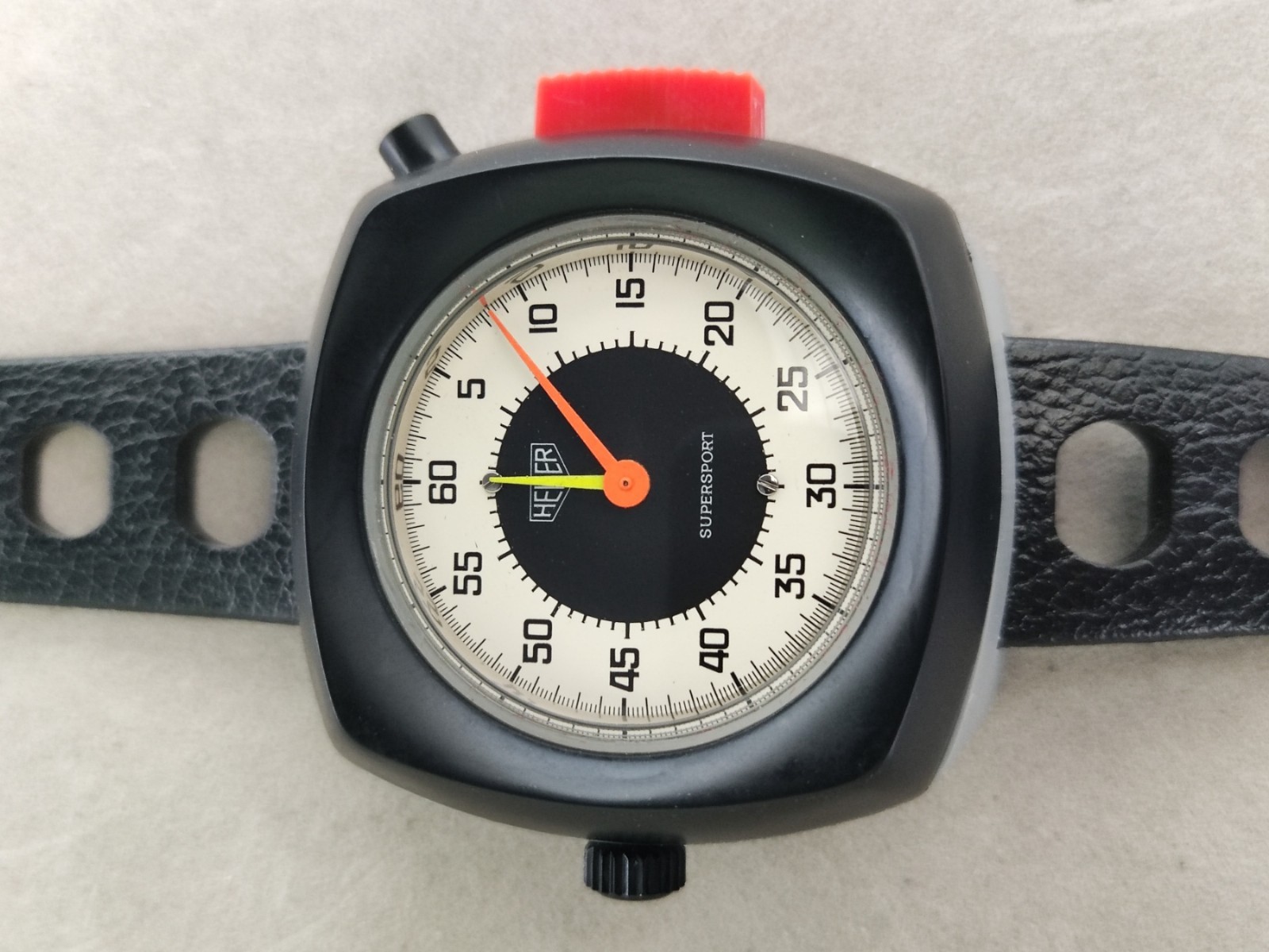 Vintage Heuer Supersport 775.901 Wrist Stopwatch NOS, 22mm Genuine Tropic Sport