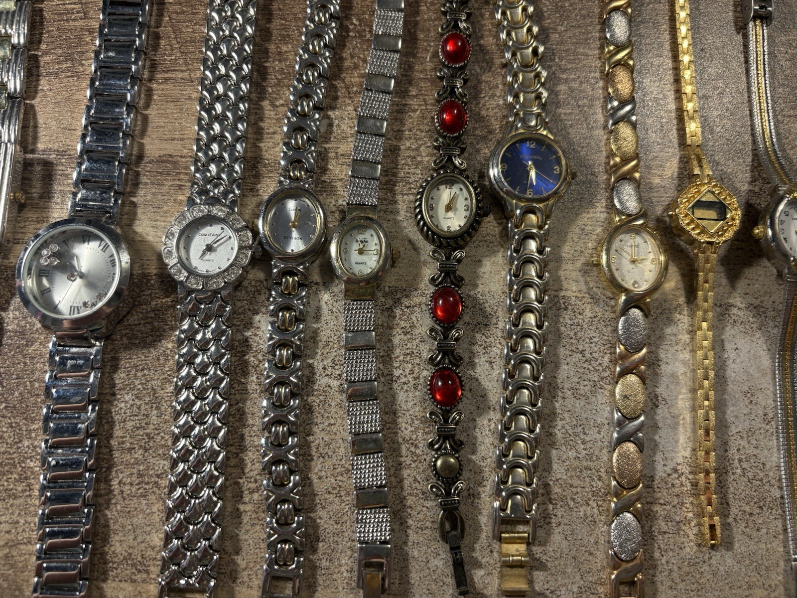 Women Watch Lot Of (42) Untested,Silver/Gold Tone,Gemmed,Ladies Quartz Watches