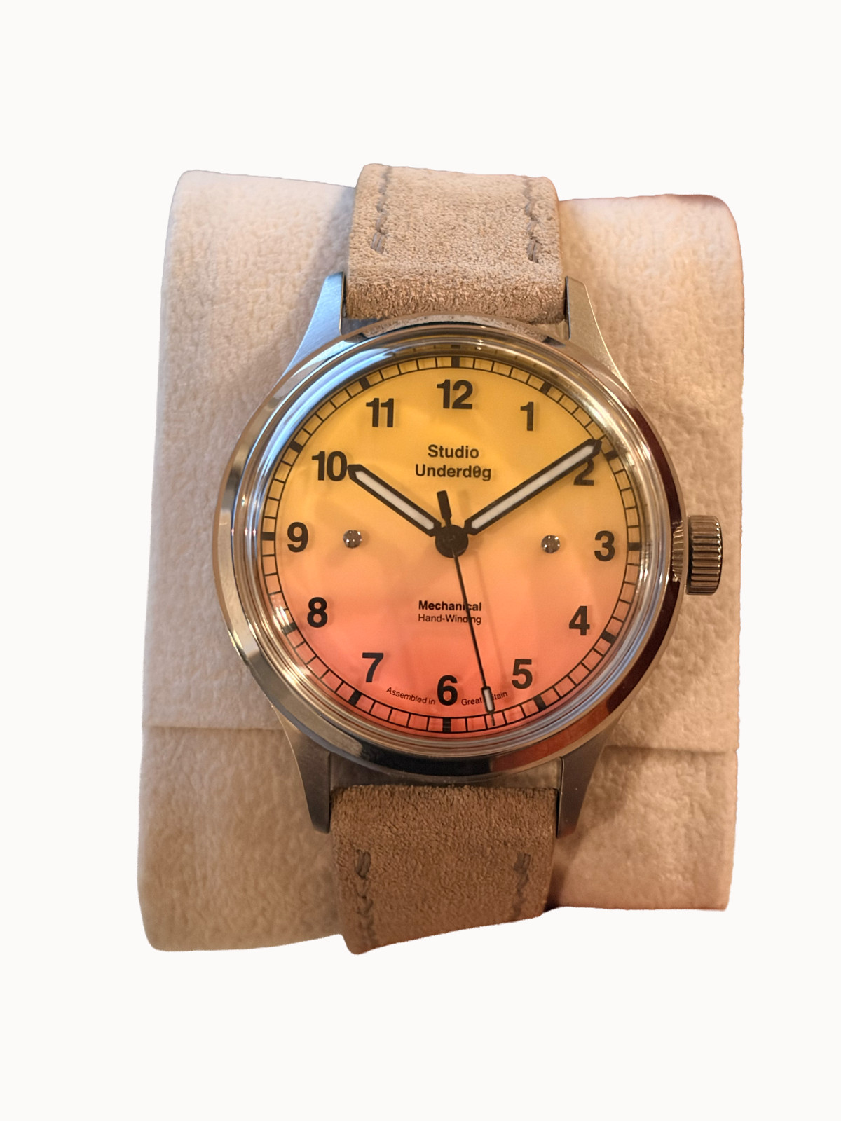 Studio Underd0g Series 02 Pink Lemonade Gen 1 Field Watch 02FSBE 38mm SW210-1