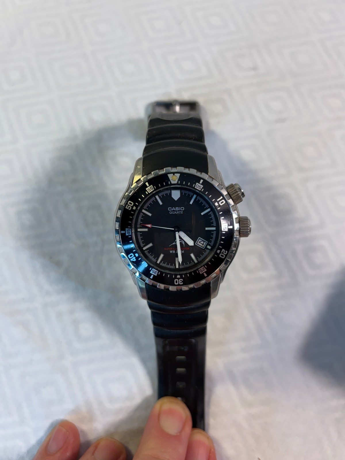 Vintage Casio MDV-102 Duro Marlin Super Illuminator 200M Diver Watch 3304
