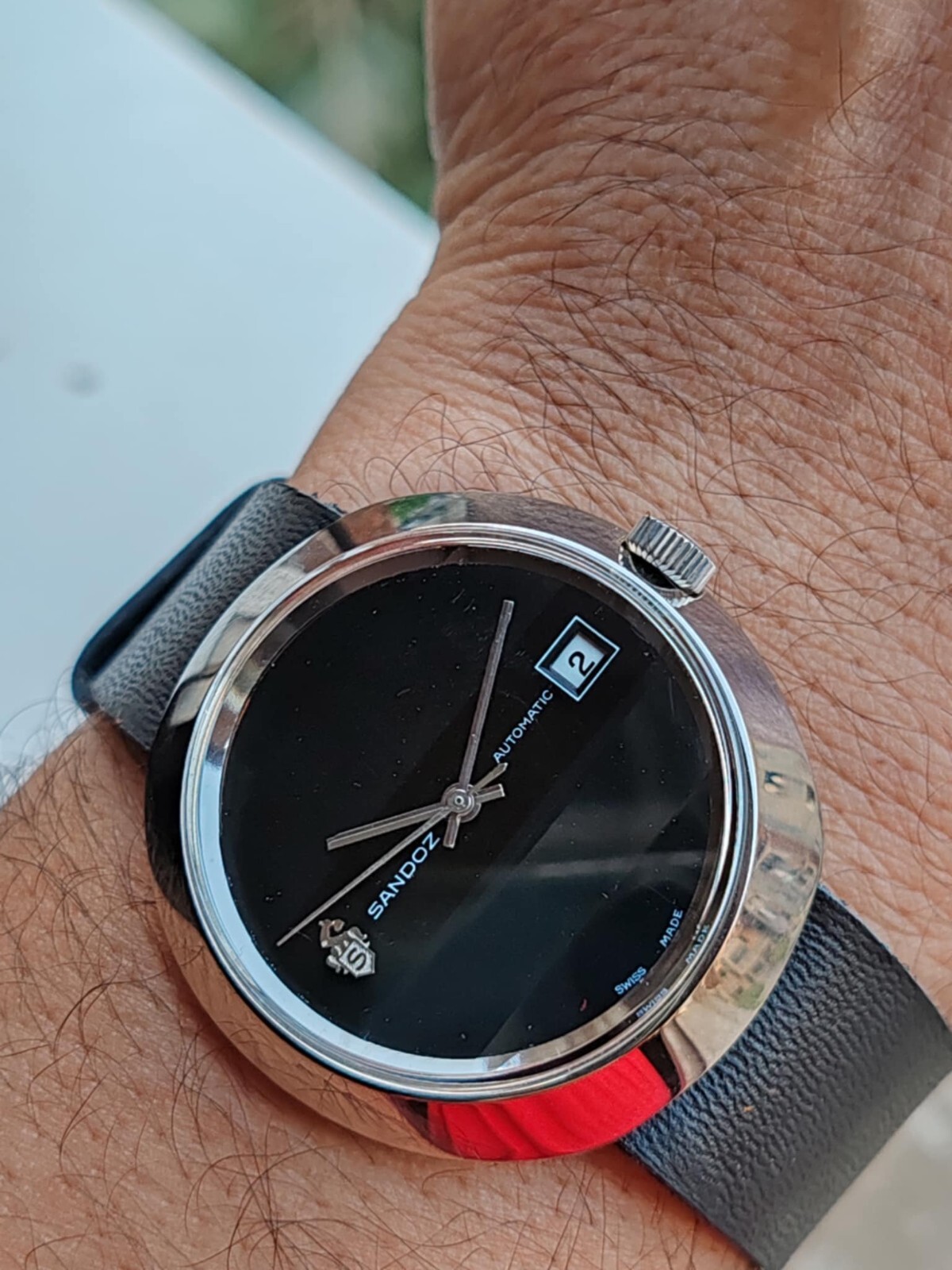 Sandoz Automatic vintage – Rare Black Dial