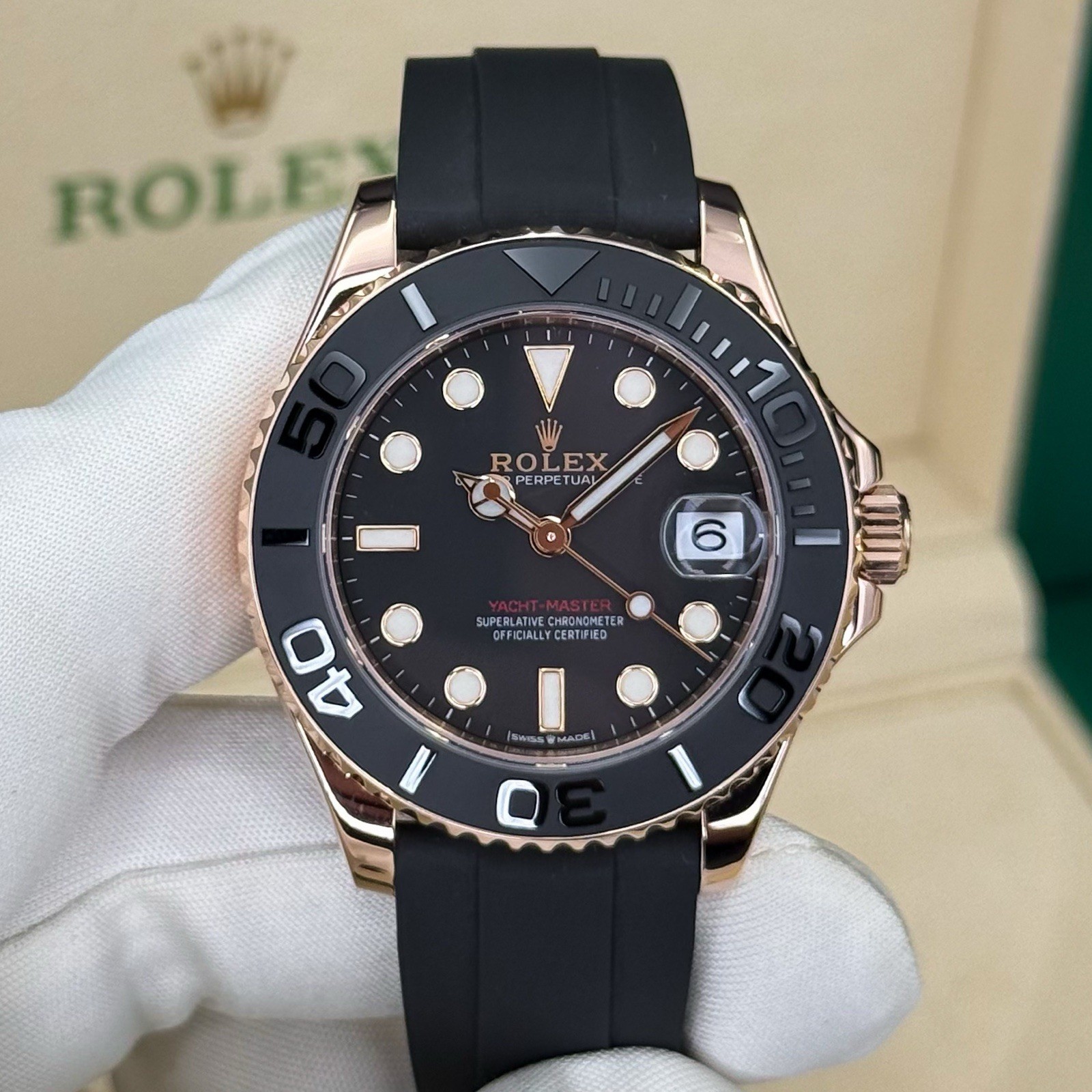 Rolex Yacht-Master 37 Rose Gold Certified Rolex Preowned 2024 Ref 268655