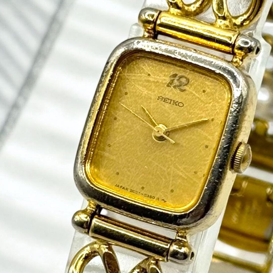 Excellent condition, fully functional SEIKO quartz gold square women’s watch