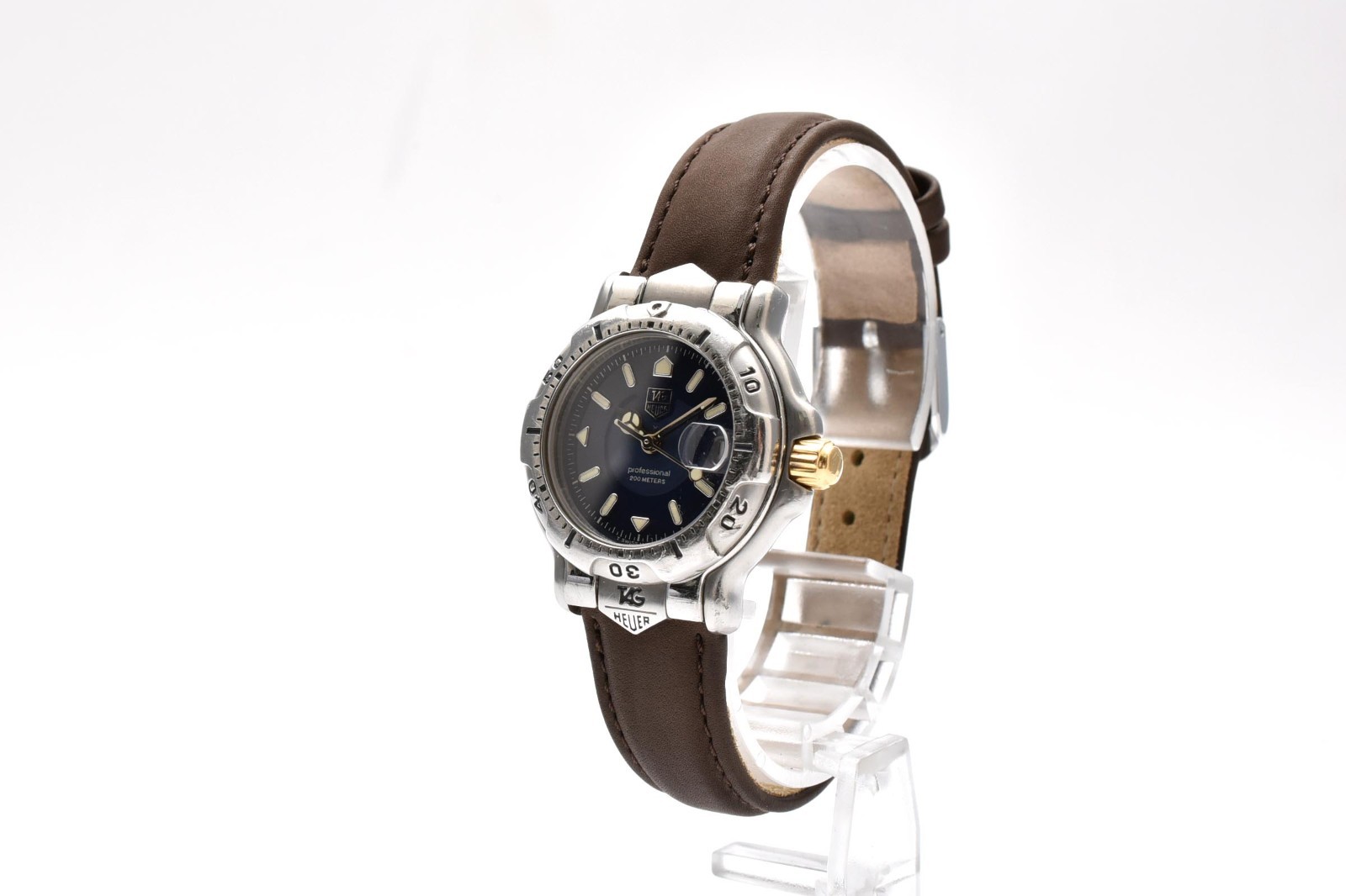 Vintage [Exc+5] TAG Heuer 6000 Pro 200m WH1315-K1 Quartz Blue Dial Women’s Watch
