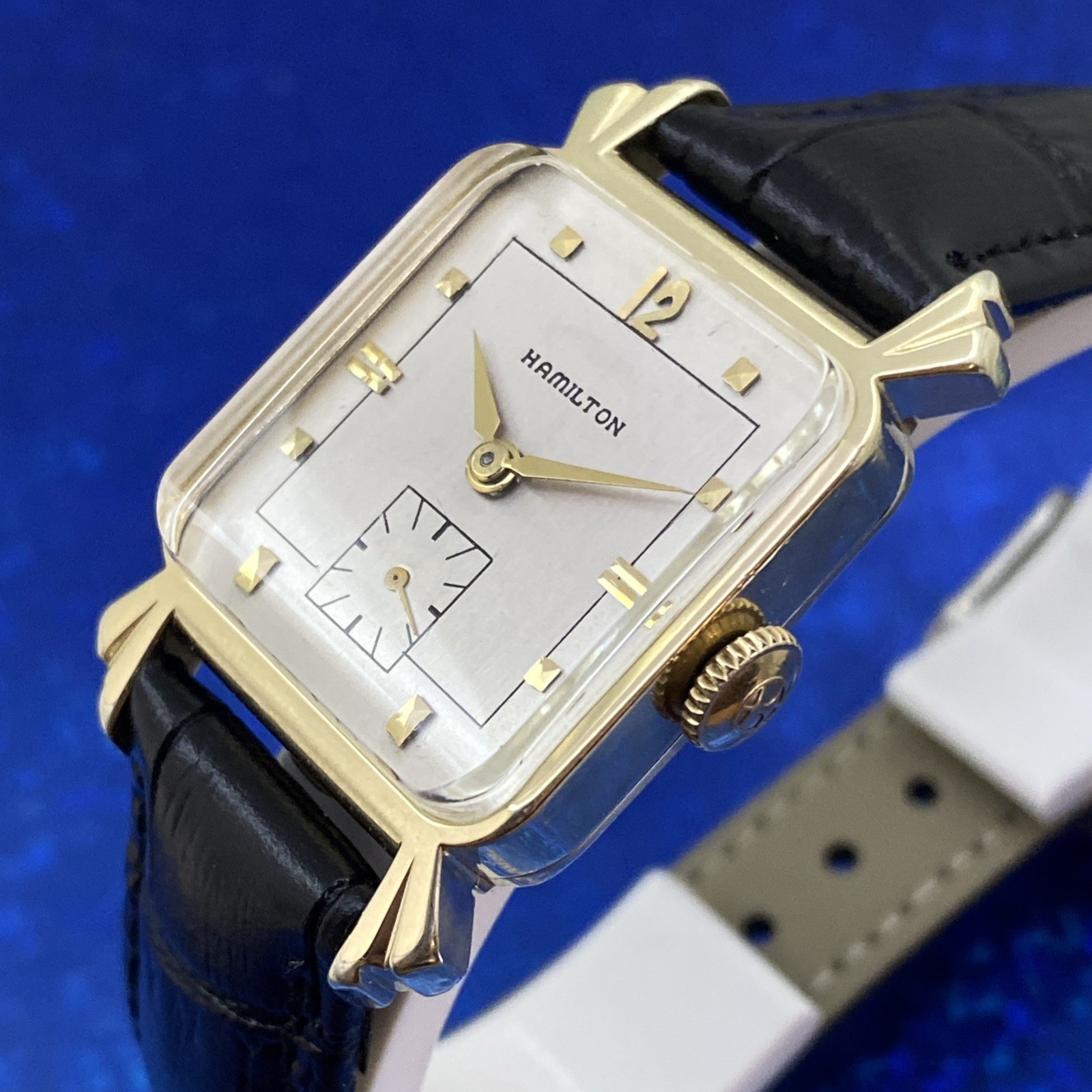 Vintage 1953 Man’s HAMILTON CARL Stunning Silver Dial Serviced & 1 Year WARRANTY