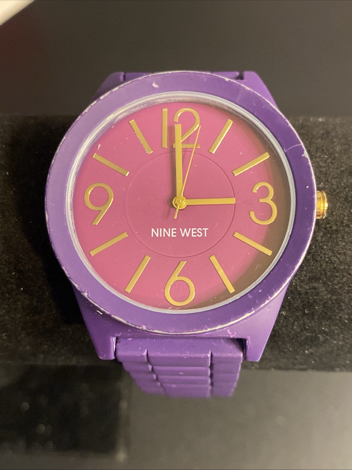 Nine West Women’s Purple Bracelet Watch Quartz NW/1678YF New Battery
