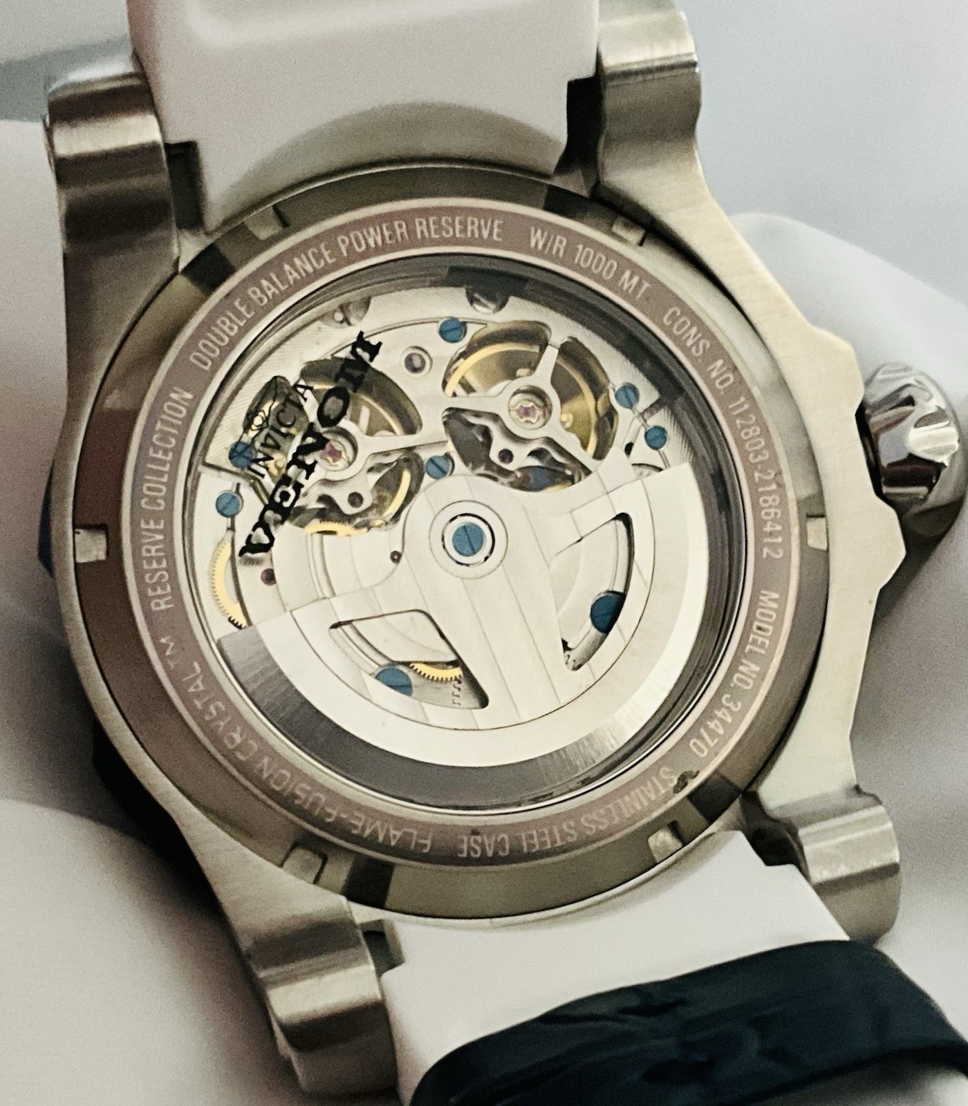 Invicta Reserve Venom Double Open Heart Escapement Automatic Watch # 34470