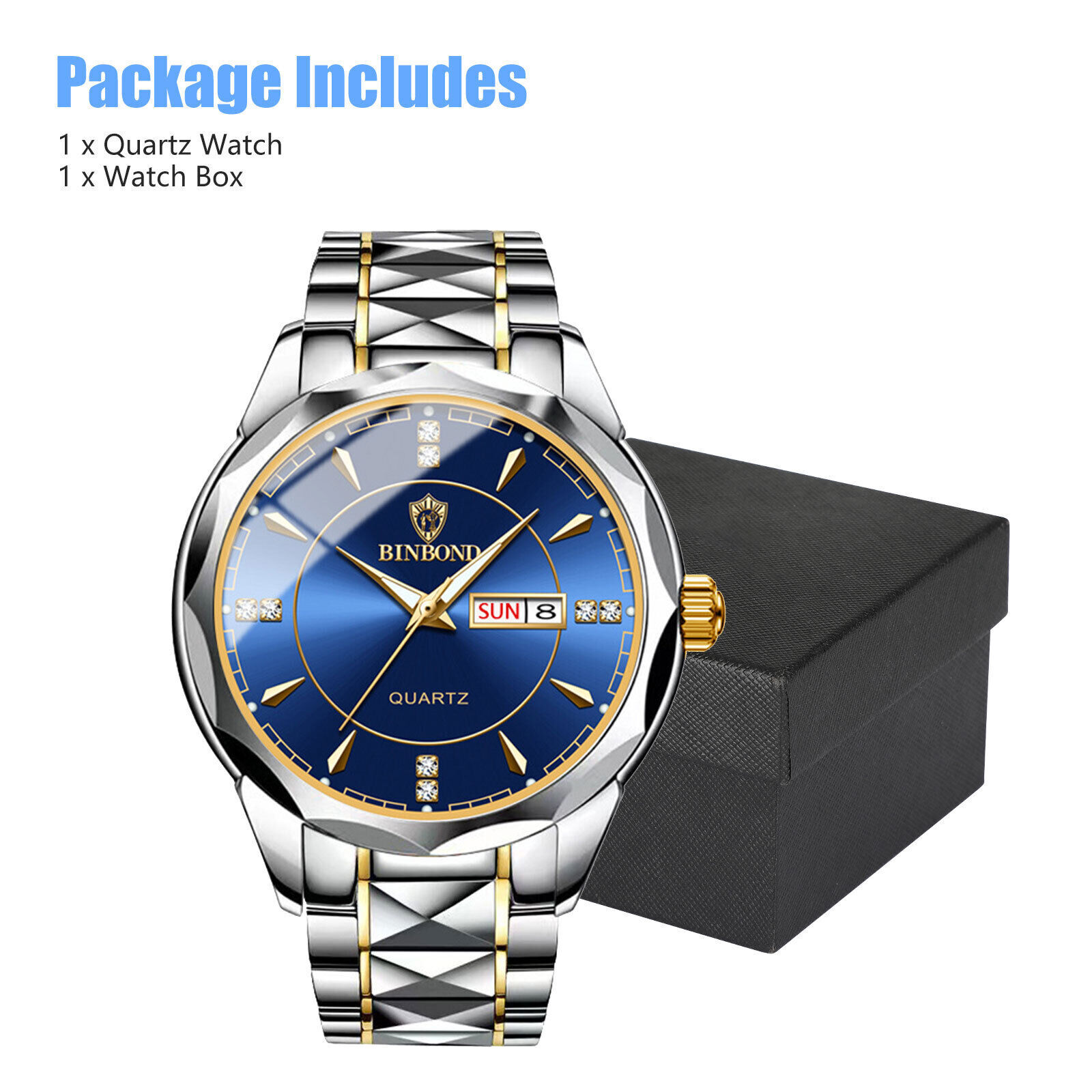 Waterproof Men’s Luxury Quartz Watch Stainless Steel Luminous Classic Business