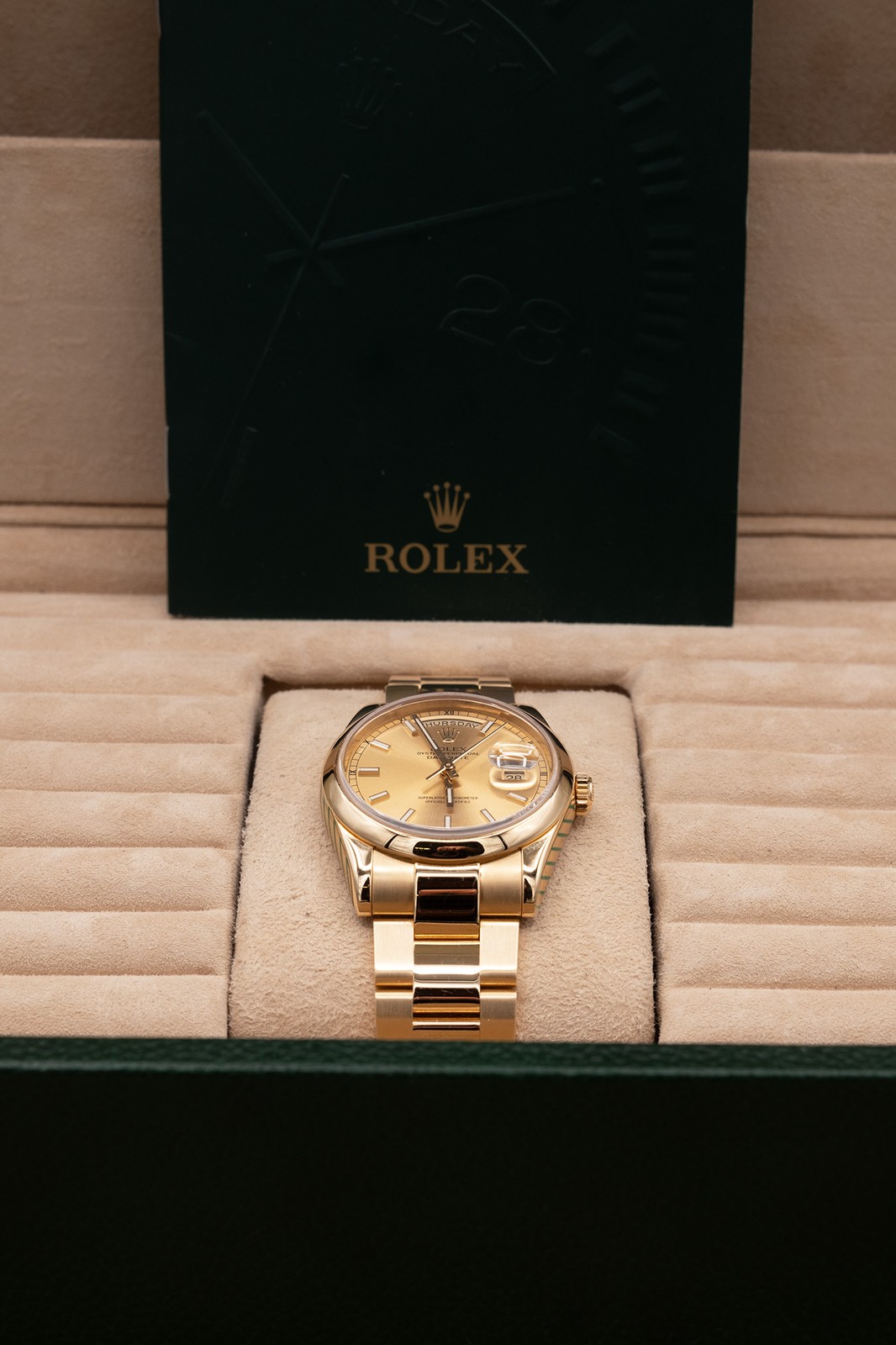 Rolex Day-Date 36 Champagne Dial with Box