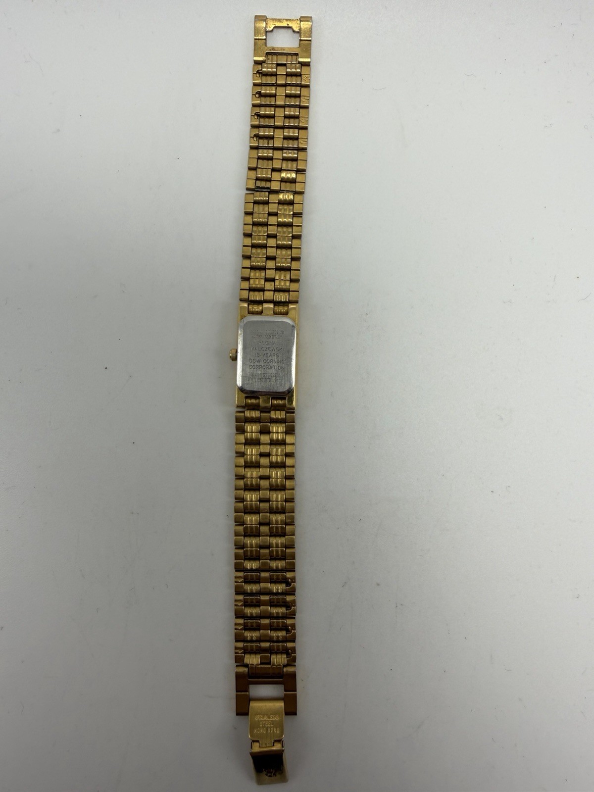 Bulova 97P13 New Battery Vintage Ladies Watch 14MM 6″ T9 1999 Gold Tone Tank