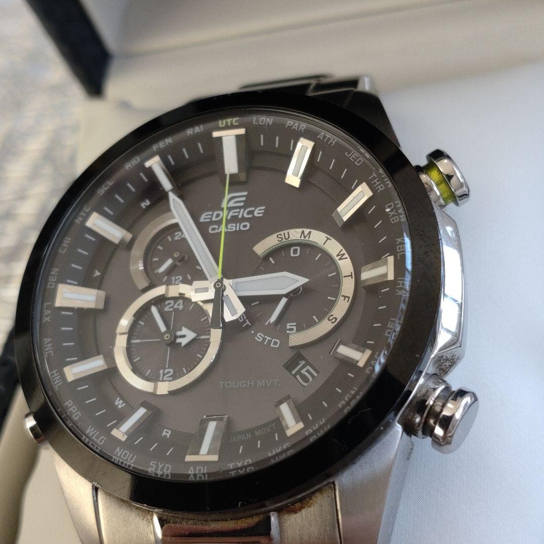 Complete Set EDIFICE CASIO EQW T640 Tough Solar Chronograph