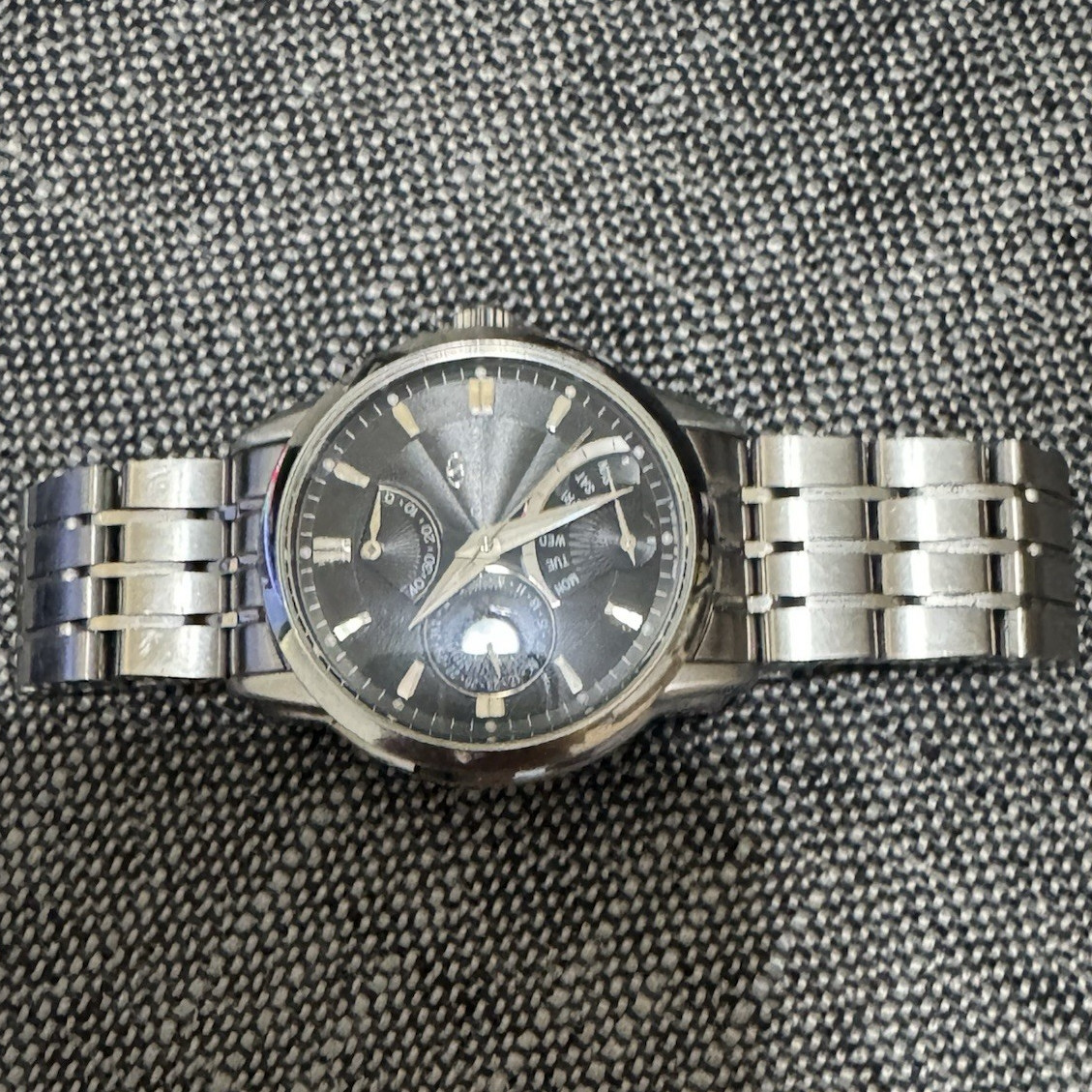 Orient Men’s Star Retrograde Men’s Watch Black Dial Steel Bracelet 40-43.9mm 50m