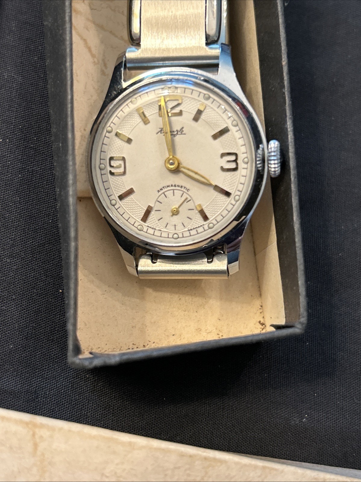Vintage 1950s Kienzle Antimagnetic German Manual Wind Watch Small Seconds