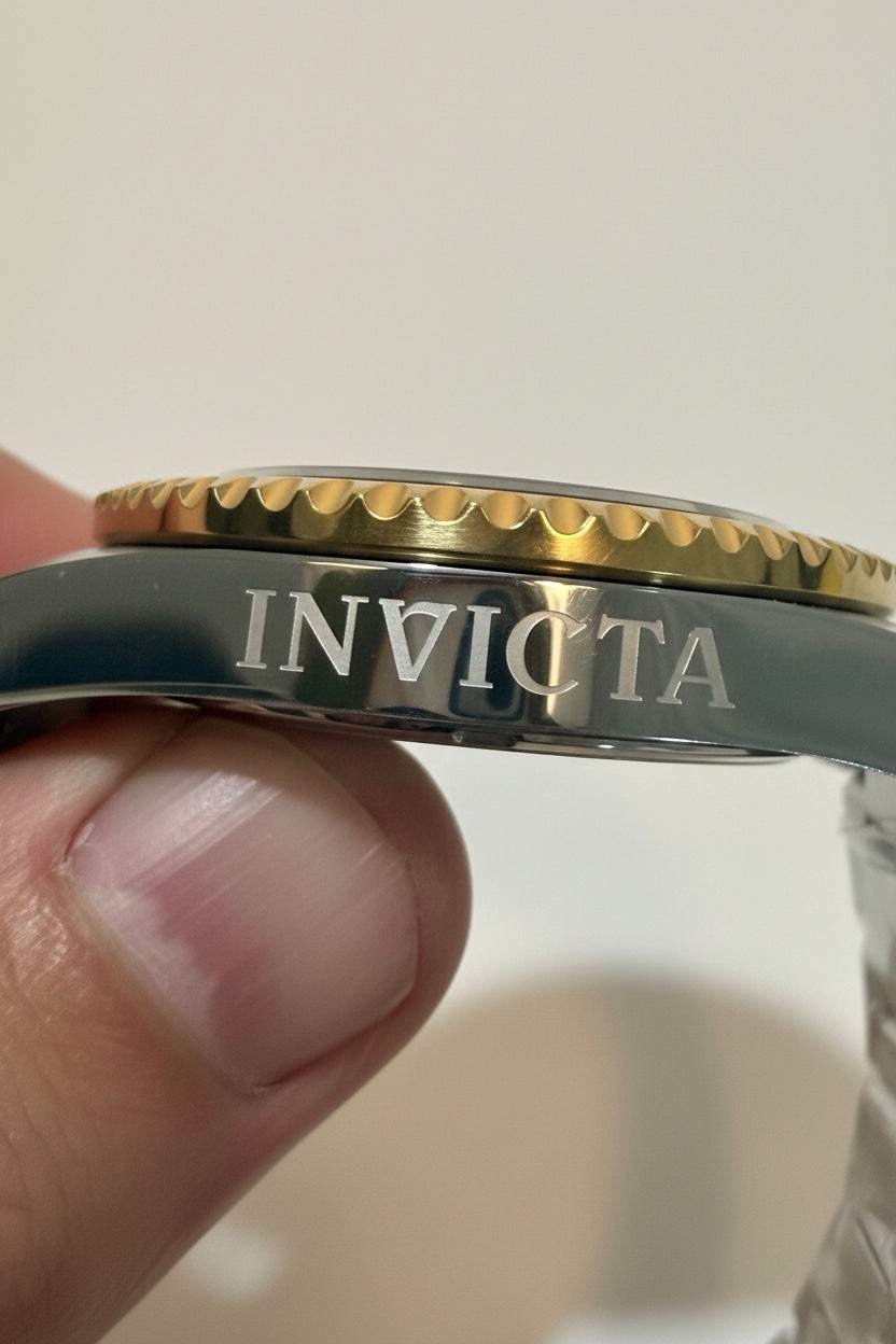 Invicta Men’s Pro Diver Watch 30023 With Silver/Gold Two Tone Black Face 43mm