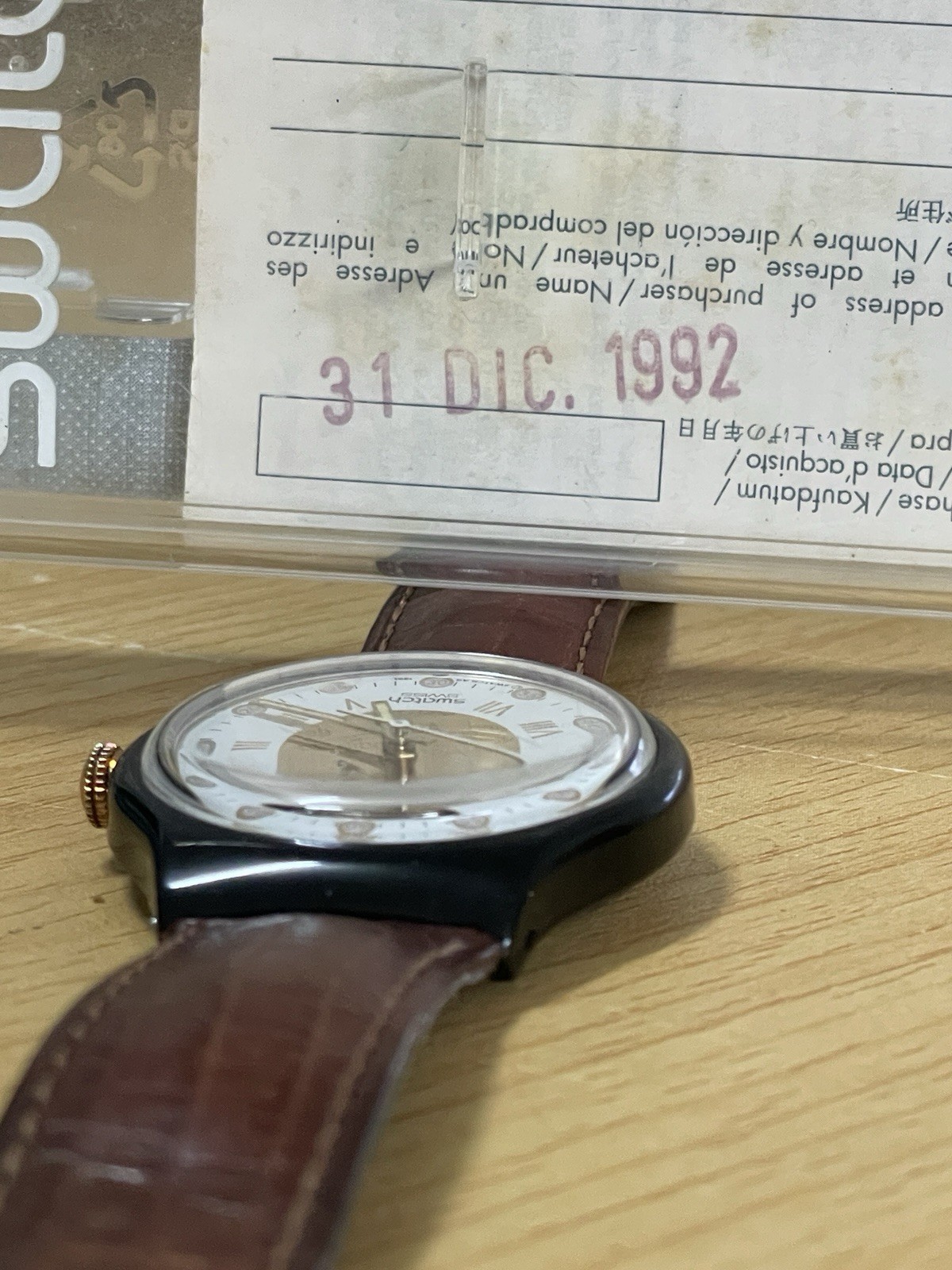 Swatch Swiss AG 1991 37mm Watch Full Set Original Mechanical Automatic Watch