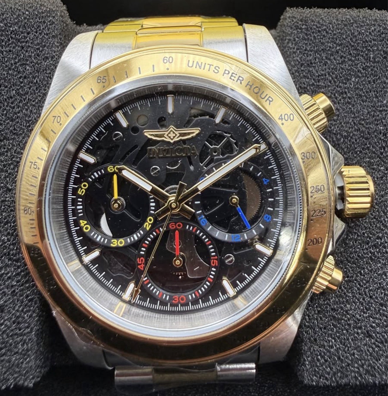 Invicta Speedway Exoprix Special Edition. #445/1000 Skeleton Dial Two Tone Mens