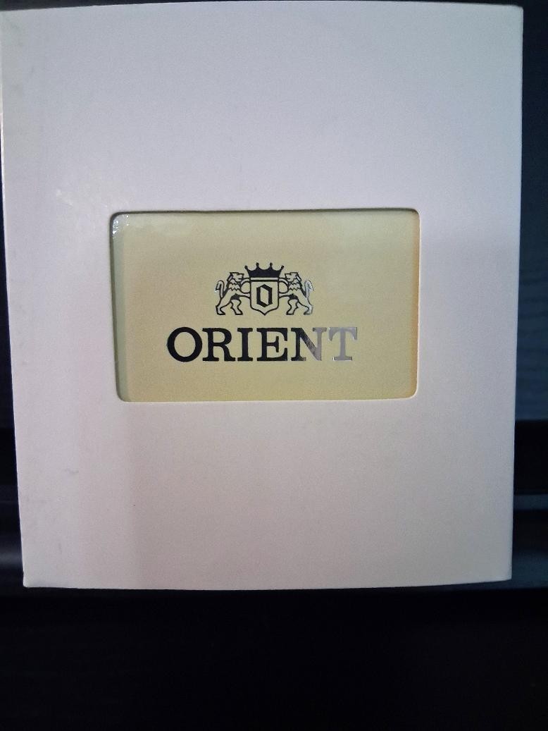 Orient Bambino Automatic Red Dial Day Date Men’s Watch Brown Leather 41mm