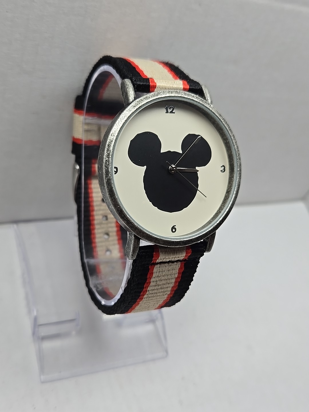 Rare Disney Mickey Mouse Ears Wrist Watch By Junk Food 0318 New Battery
