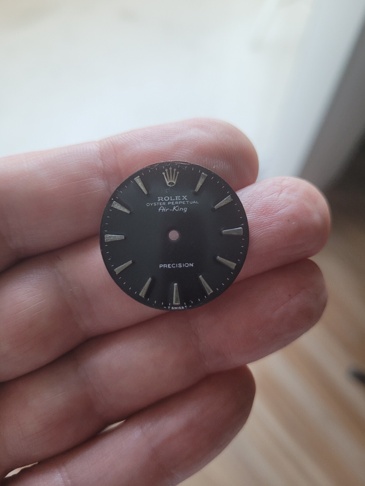 Rolex AirKing 5500 black dial with Arrow hour markers.”refinished”