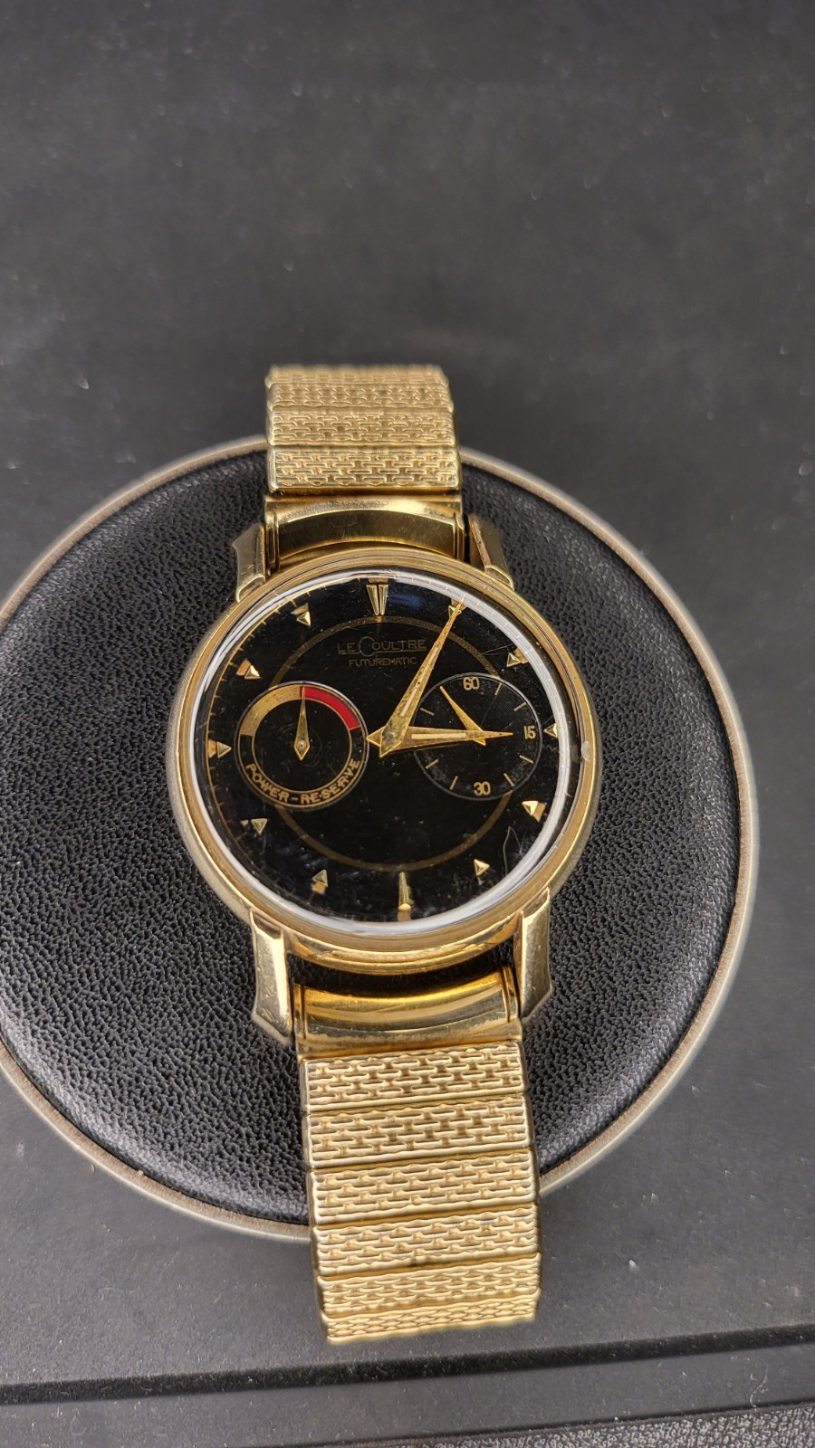 Vintage LeCoultre Futurematic Automatic – Rare Black Dial Gold Filled – Serviced
