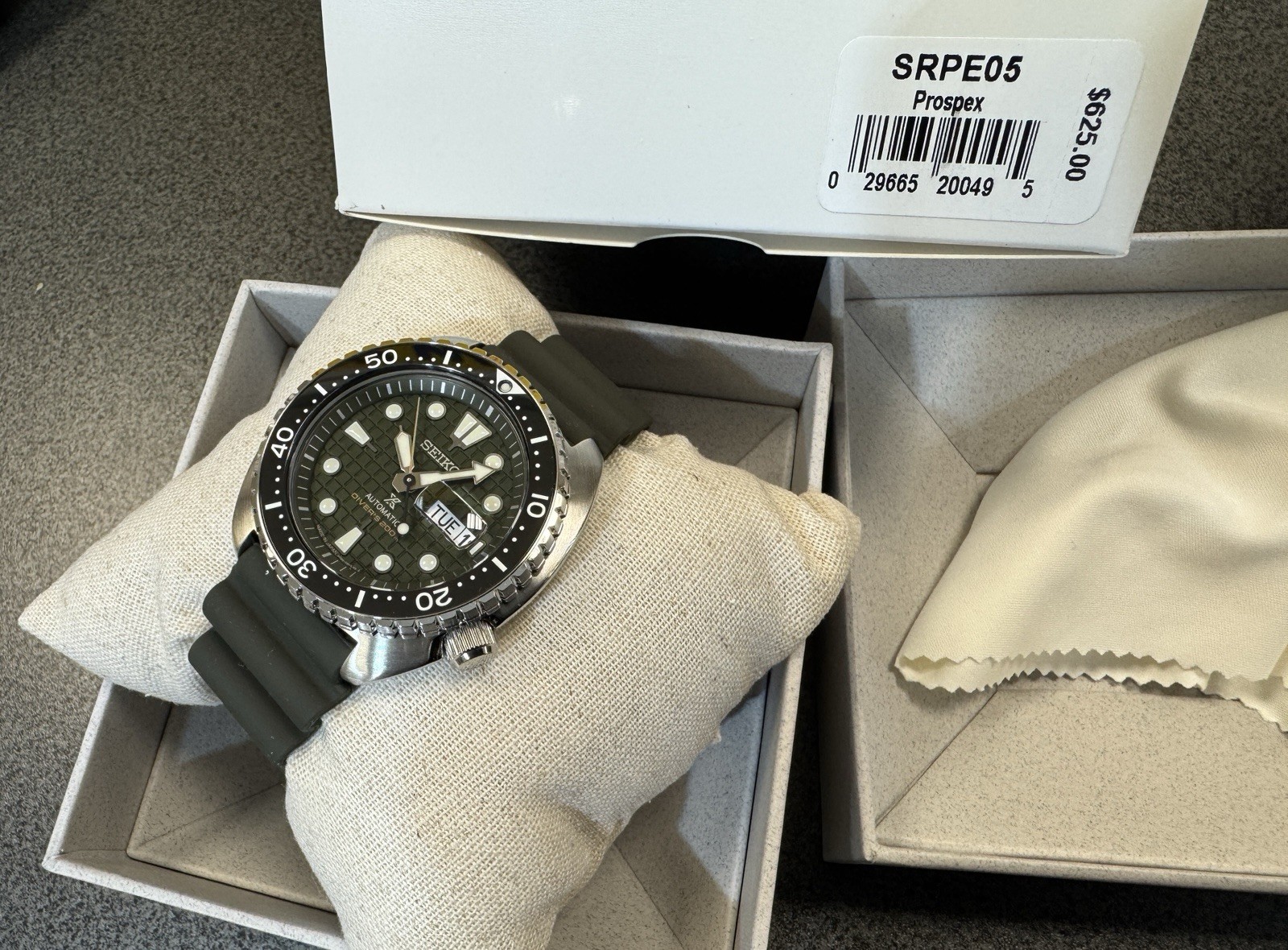 New Seiko Automatic Prospex King Turtle Divers 200M Men’s Watch SRPE05 Green