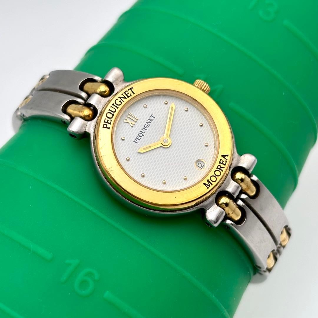 Pequignet Moorea Quartz Ladies Watch White Two-Tone Japan 072734