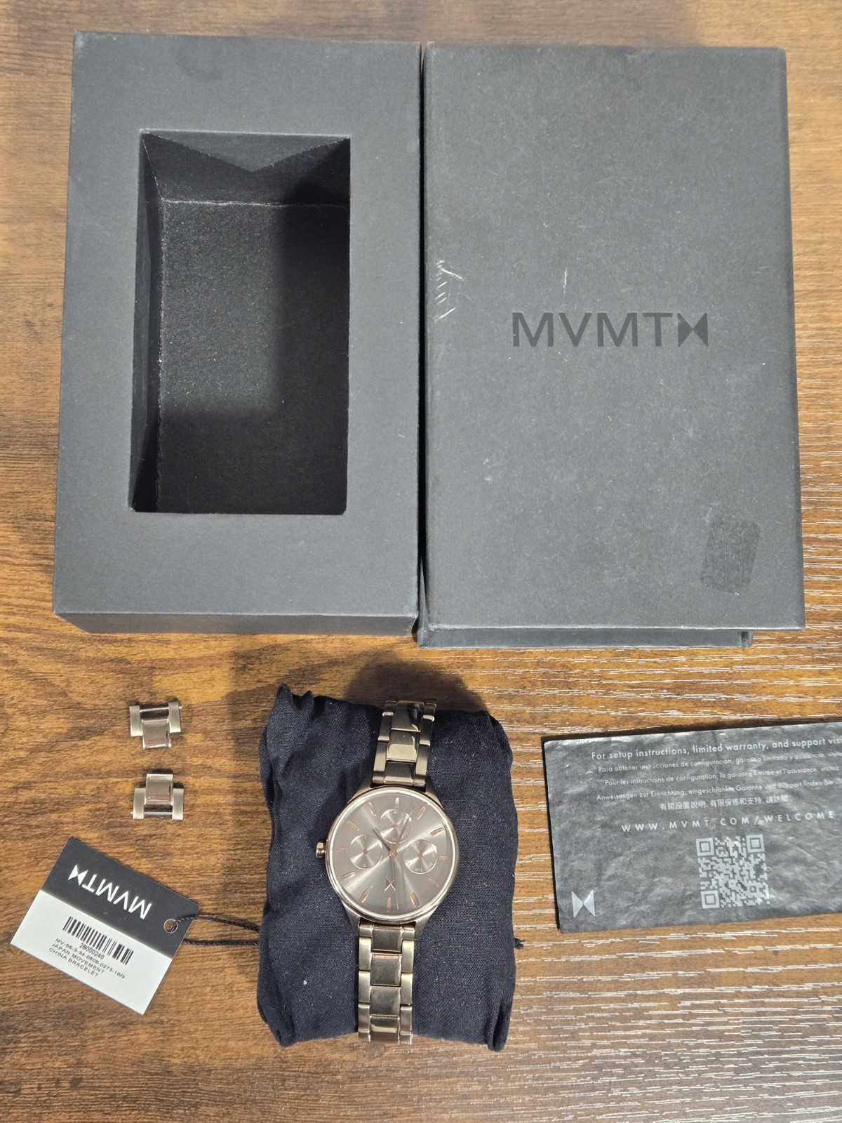 MVMT LADIES REINA MULTI-EYE CHRONOGRAPH BRACELET WATCH STAINLESS QUARTZ ROSE
