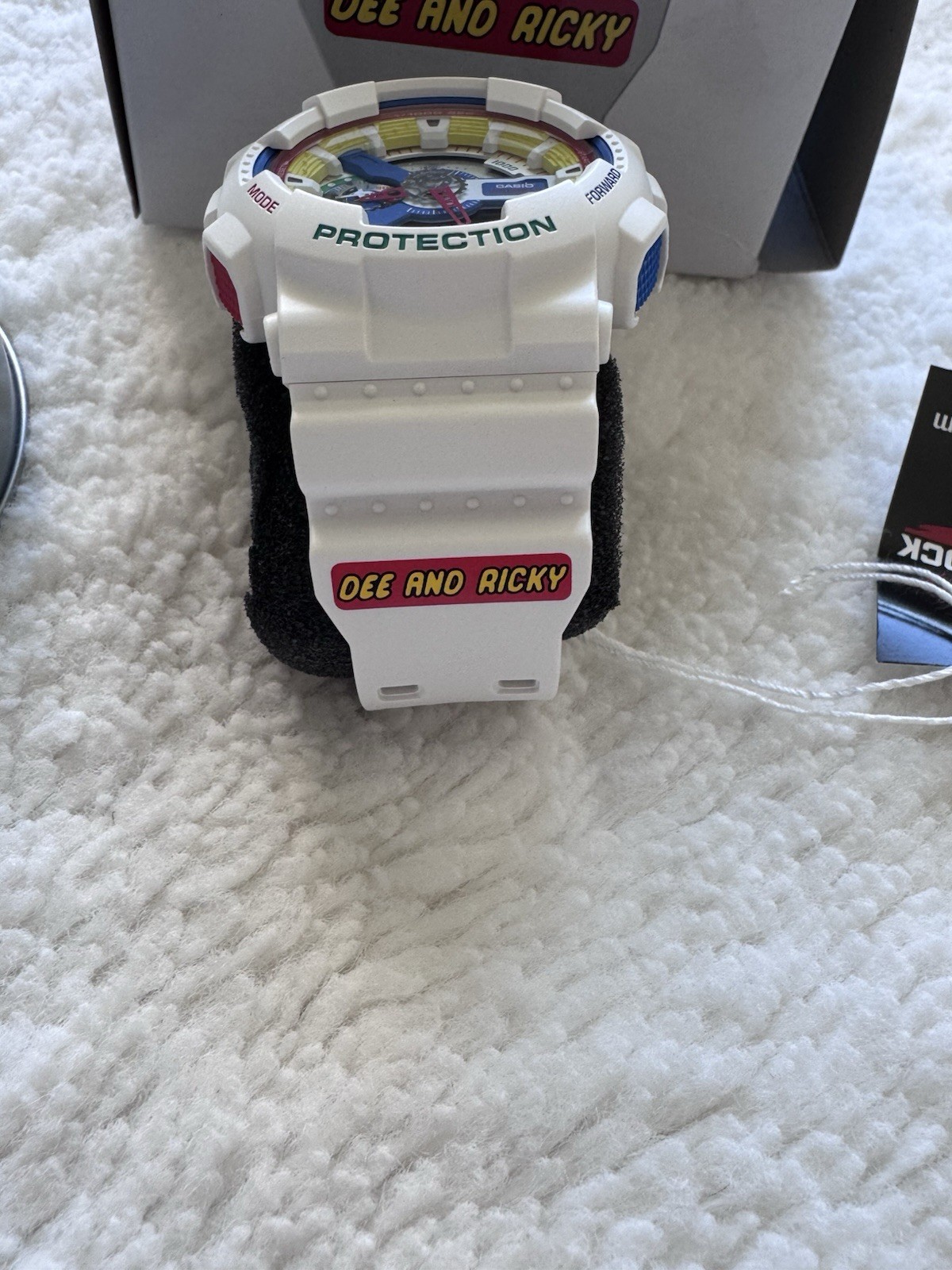 NEW Casio Dee And Ricky Collab White G-Shock Watch Multicolor Dial GA-111DR-7ACR