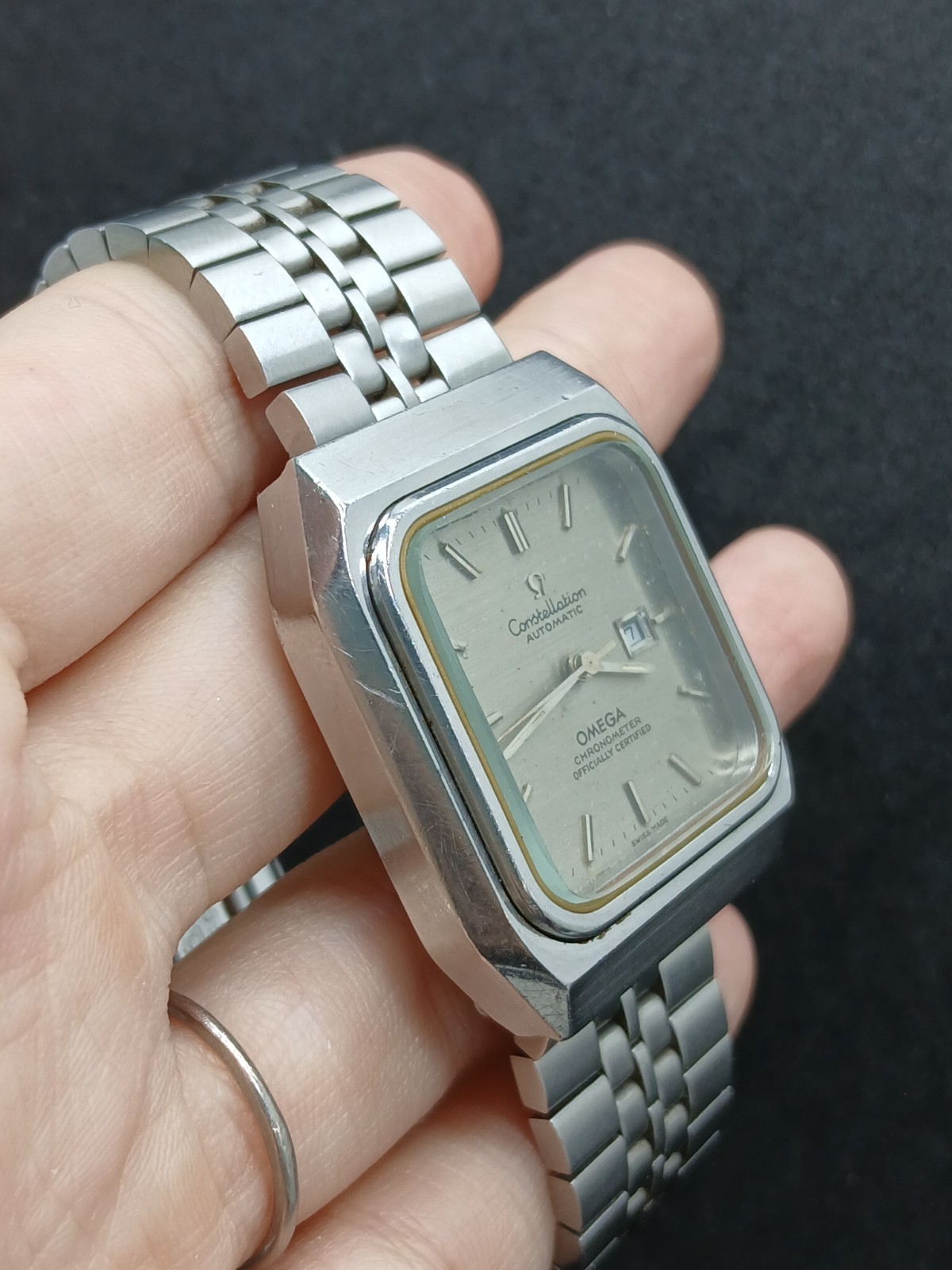 Vintage Omega Constellation Automatic Ref. 168.0062 Diameter 33×37 mm, Working.