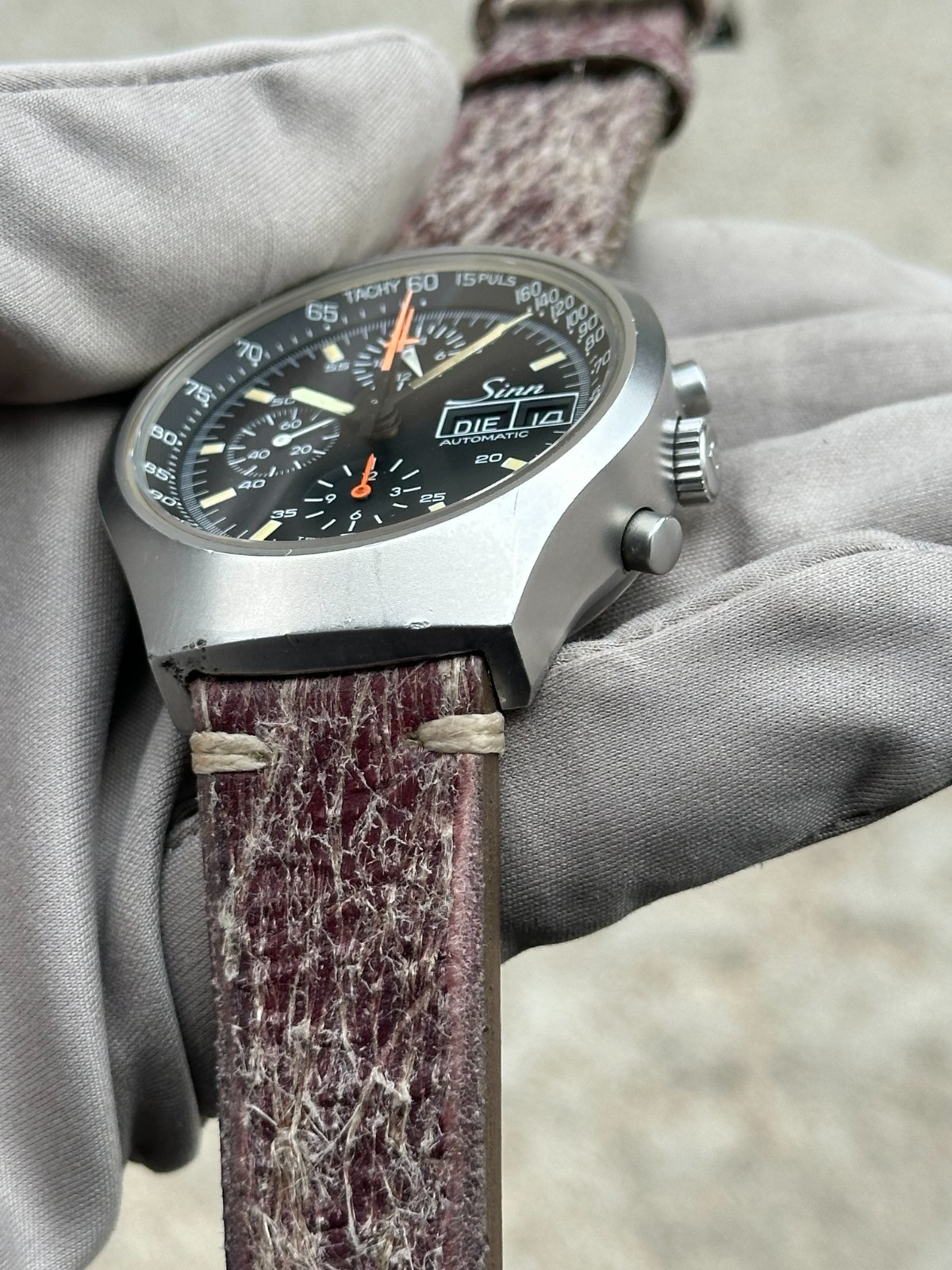 Vintage Sinn 157 Lemania 5100 Automatic Chronograph 40mm w/ Box
