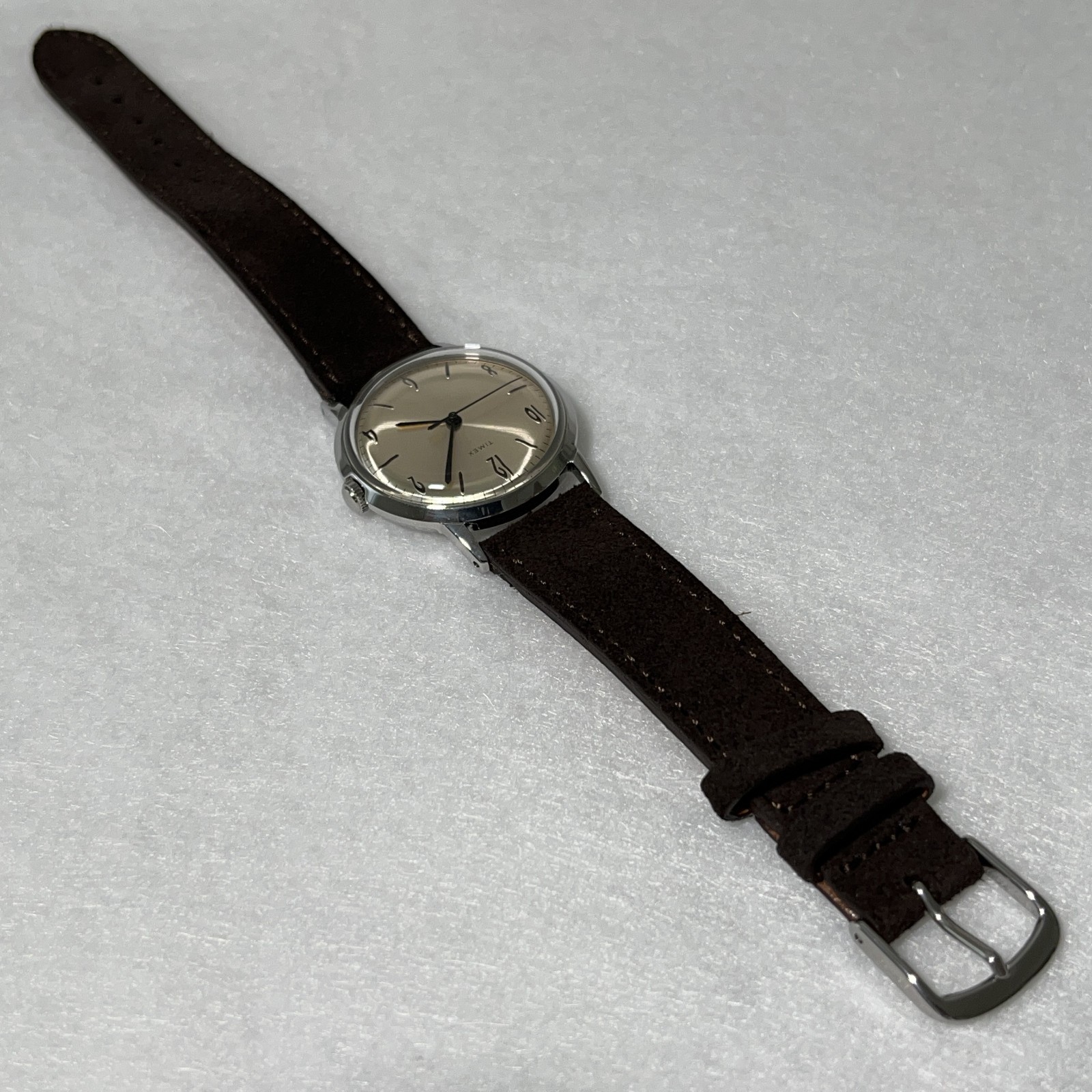 2017 Timex Marlin 1965 Reissue Handwound + Fluco Germany Suede Leather Band New