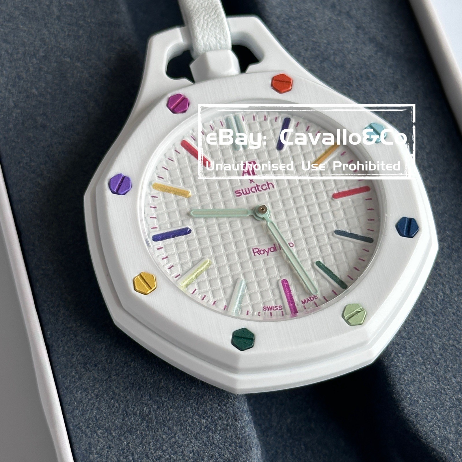 Royal Pop HUIT BLANC Automatic Mechanical Watch Official Display Sample Bioceram