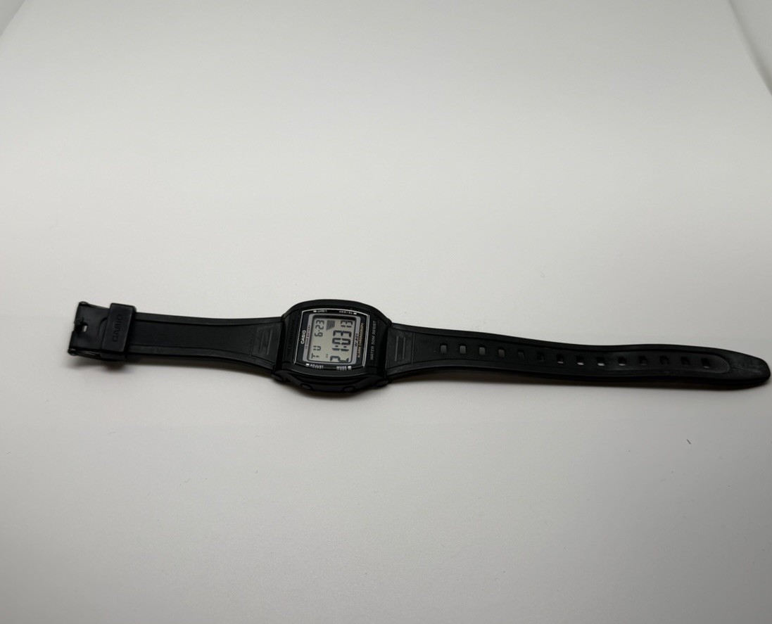Casio W201-1BV, 10 Year Battery,Chronograph Watch, Grey Resin,Alarm,Illuminator