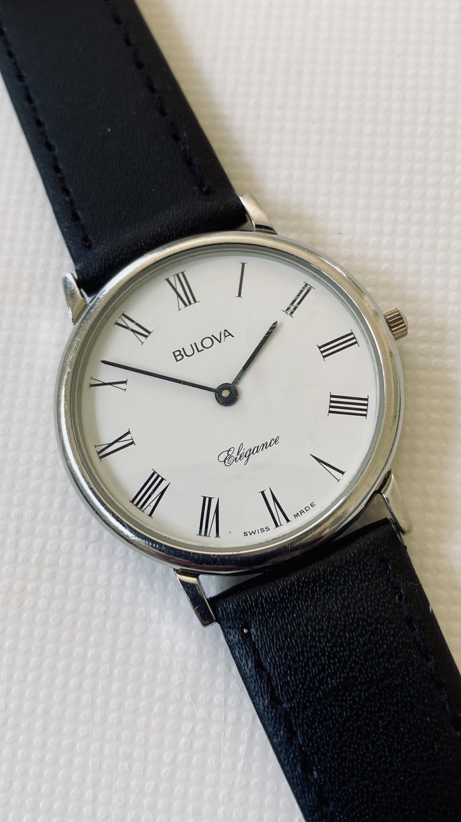 Gents Slim Stainless Steel Bulova Elegance Watch – Roman Numerals