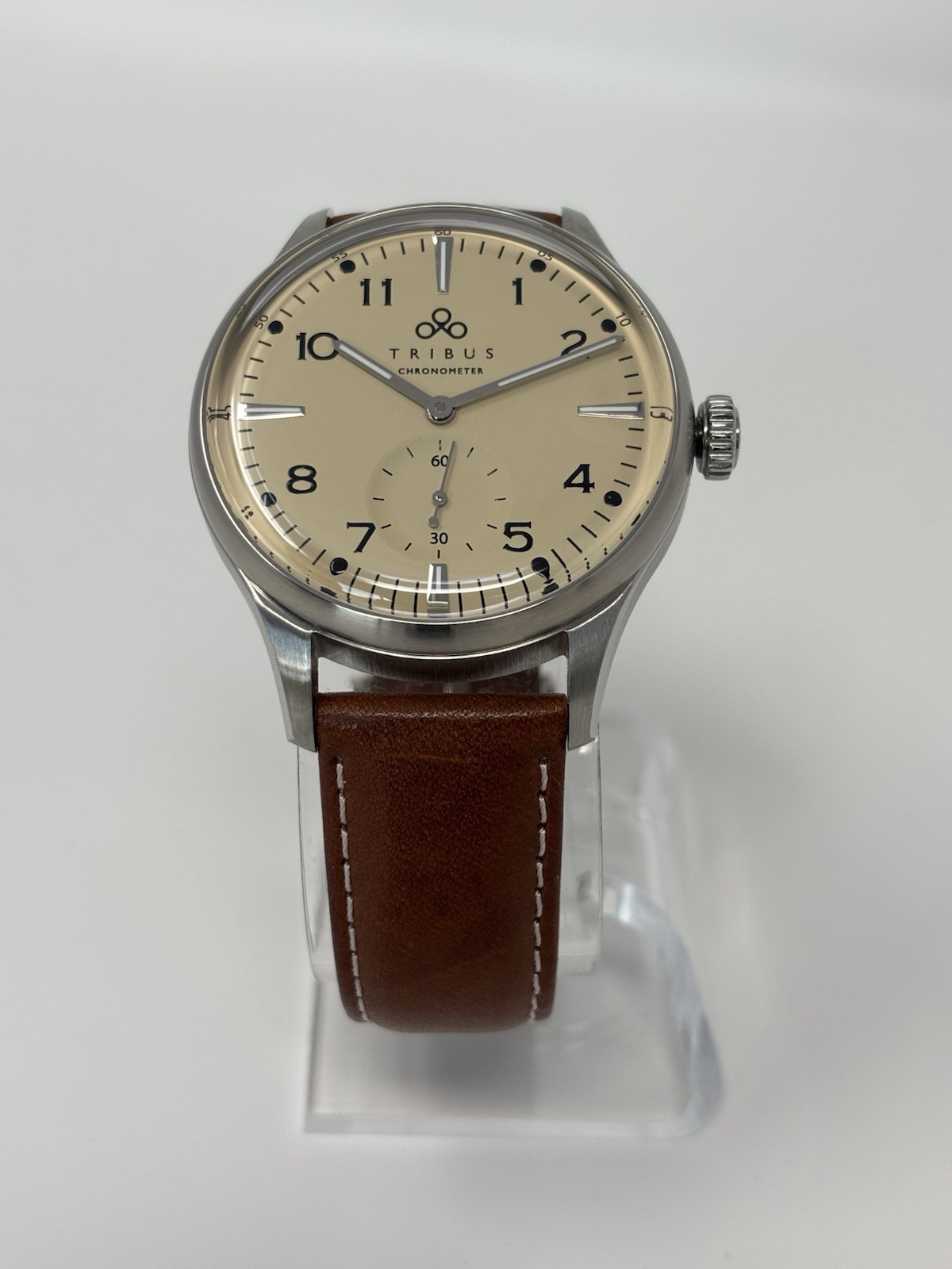 Tribus TRI-01 Small Second COSC Men’s Automatic Watch – Cream