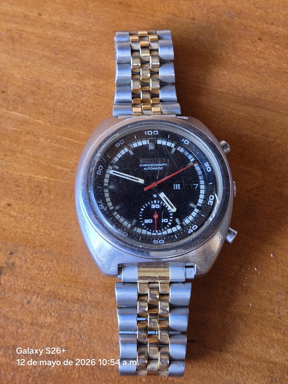 Seiko Five Sports 6139-8002 Analog Automatic Men Antique 5 Sports Speedtimer Chr