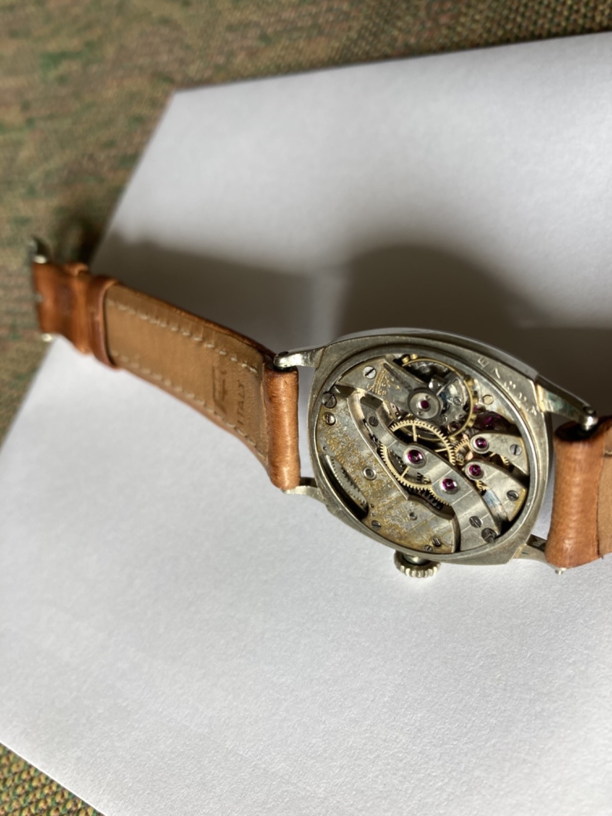 1925 Vintage Longines 14k White Gold Filled 17 Jewels Mechanical Watch Runs!!