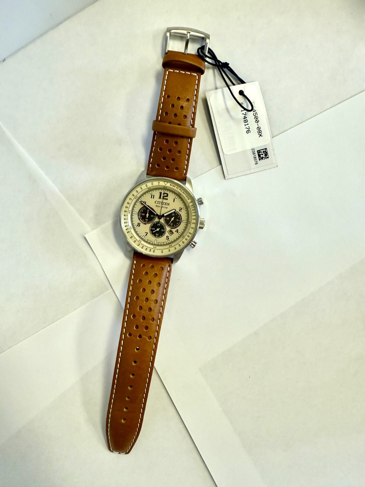 Citizen Eco-Drive Beige Men’s CA4500-08X Eco-Drive Chronograph Stainless Steel