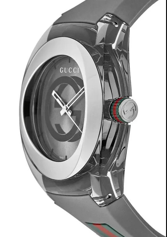 New Gucci Sync XXL Rubber Band Gucci Logoed Dial Assorted Colors Men’s Watch