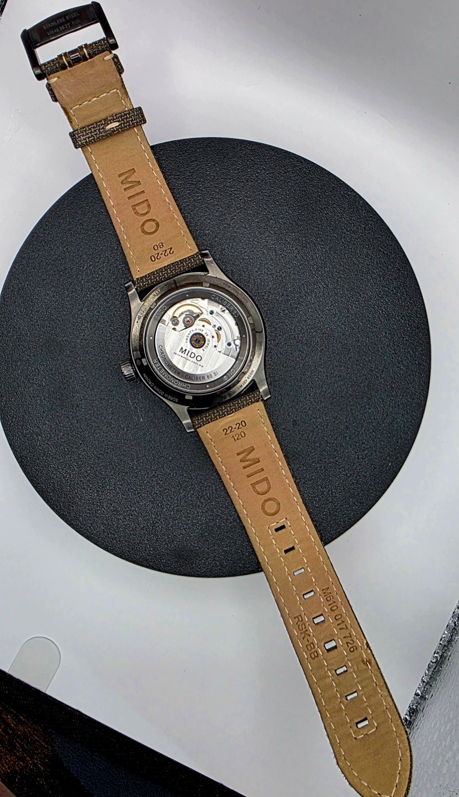MIDO Multifort Chronometer COSC 42mm, Gunmetal & Brown MINT Condition full set!