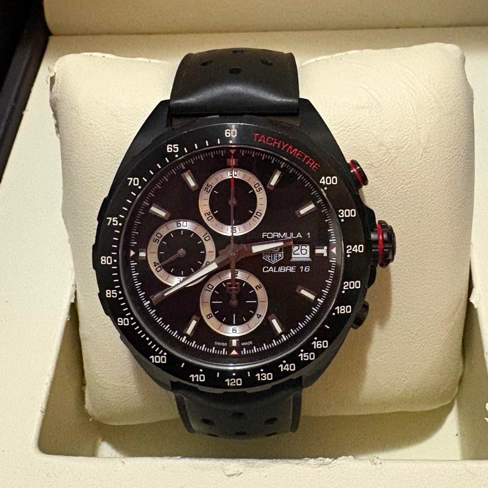 TAG Heuer Formula 1 Automatic Chronograph 44mm Tachymeter Date Box Papers