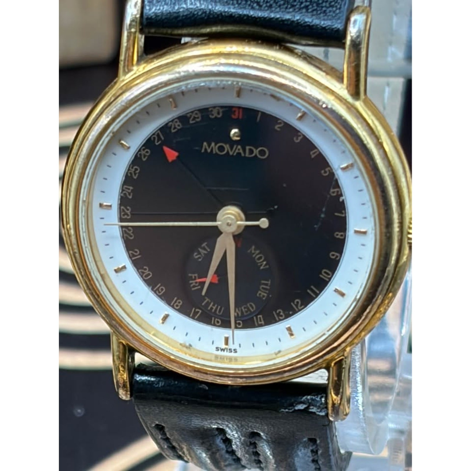 Ladies Movado 28mm Date PointerLate 1980’s Ref 87.06.825 ETA 255.495. Quartz ETA