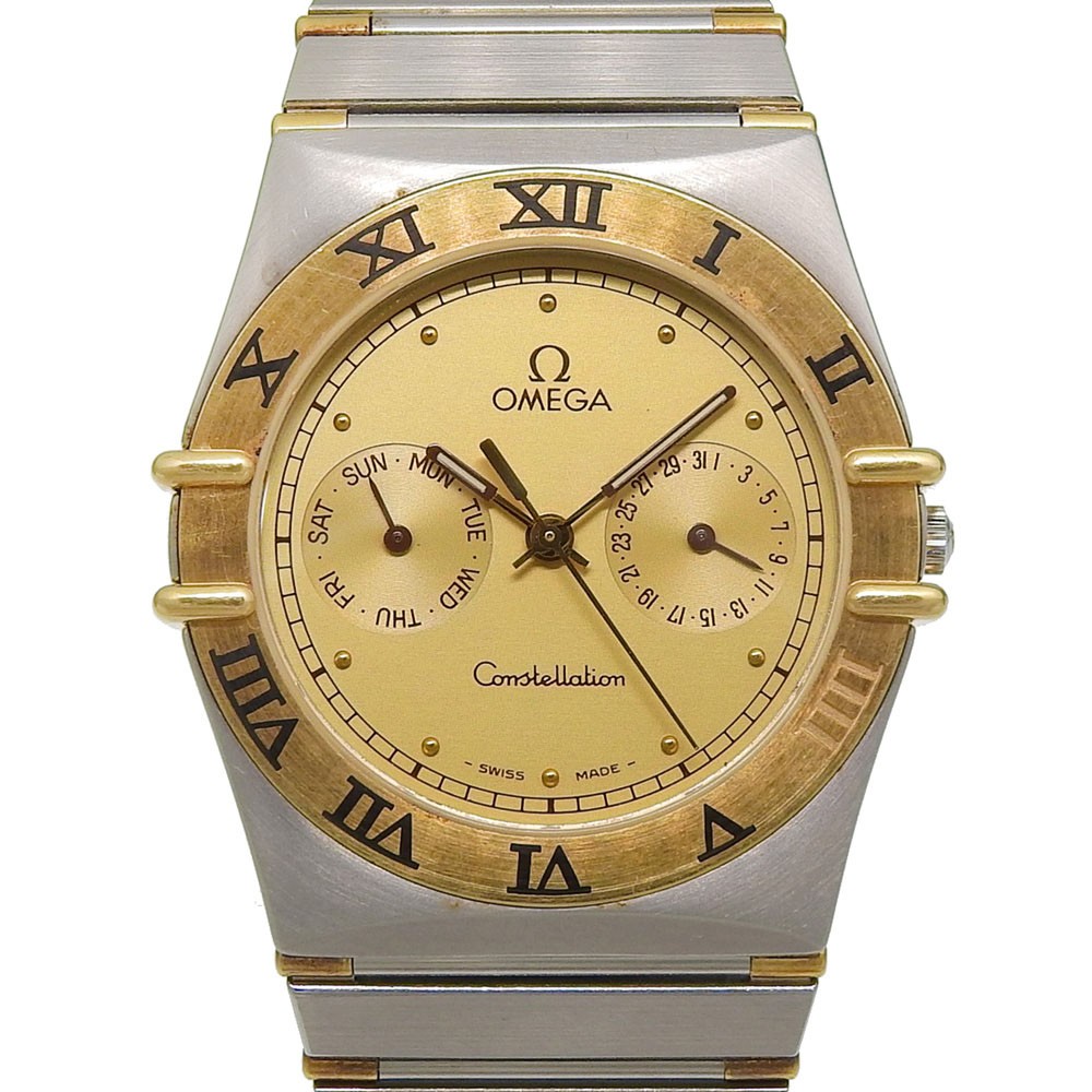 OMEGA Constellation Watches 396.1070 Day date goldDial Stainless Steel Qua…
