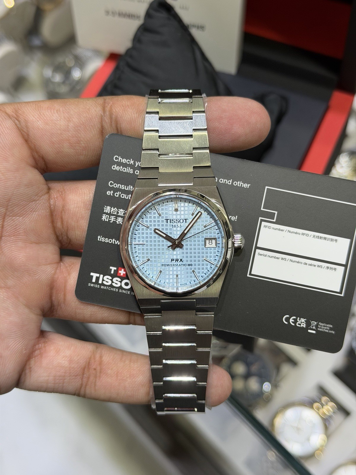 New Tissot PRX Powermatic 80 Ice Blue 35MM Women’s Watch T137.207.11.351.00