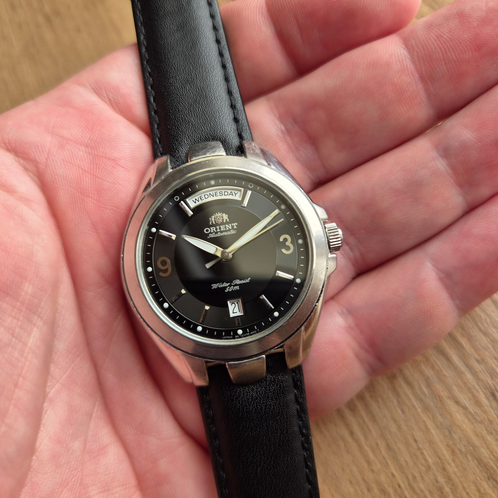 Rare Orient President day date Mechanical Automatic Japan Watch black watch