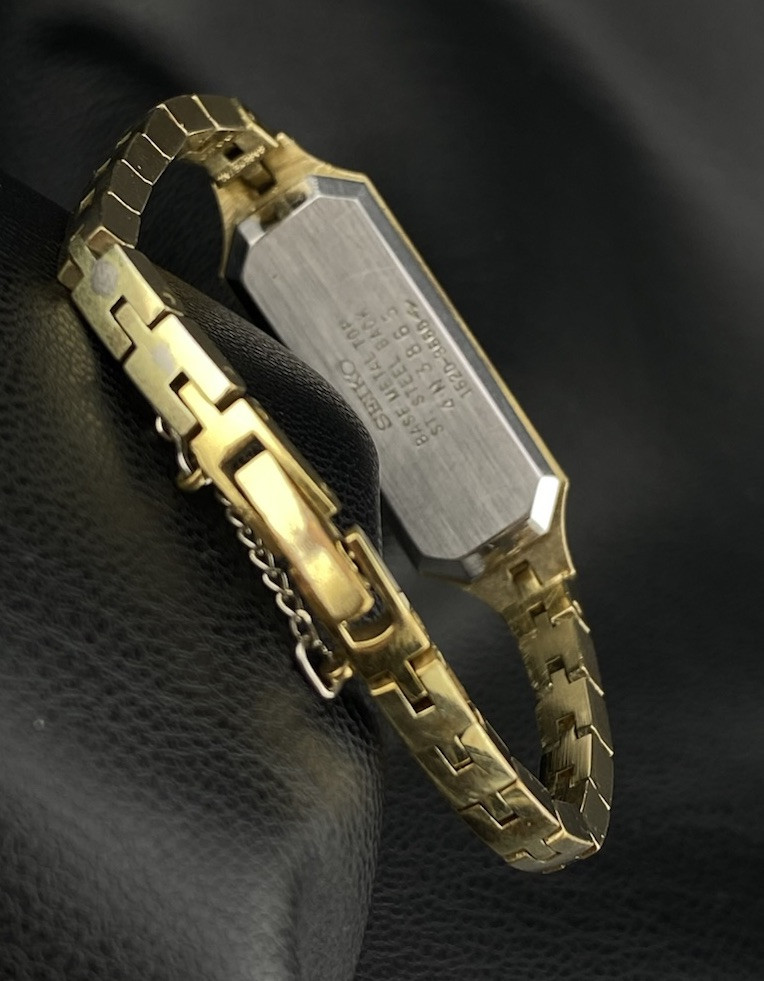 Vintage 80’s Seiko Cylinder Gold Dainty Smokey Dial Wind Up Ladies Watch Elegant