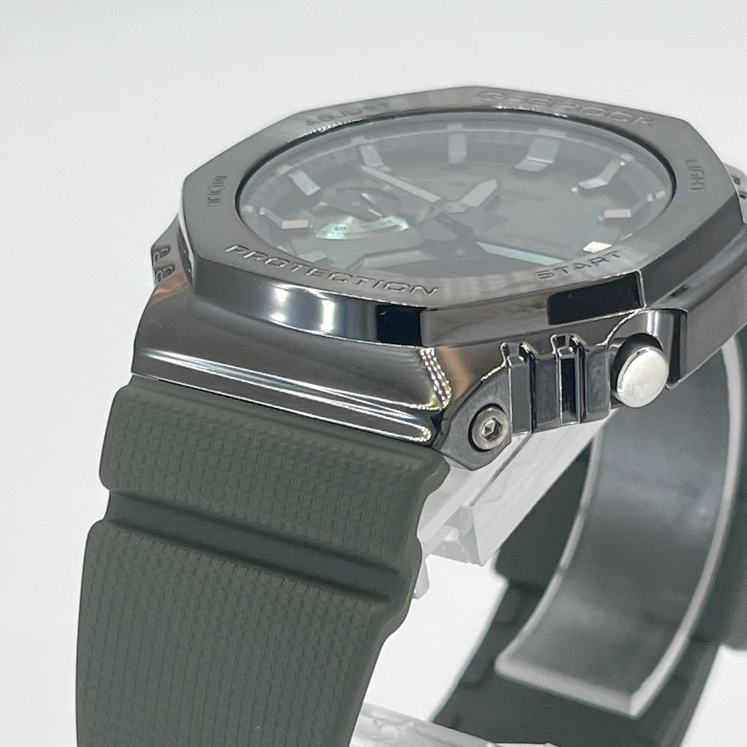 Excellent condition New battery G SHOCK GM 2100B Green Casioak Watch