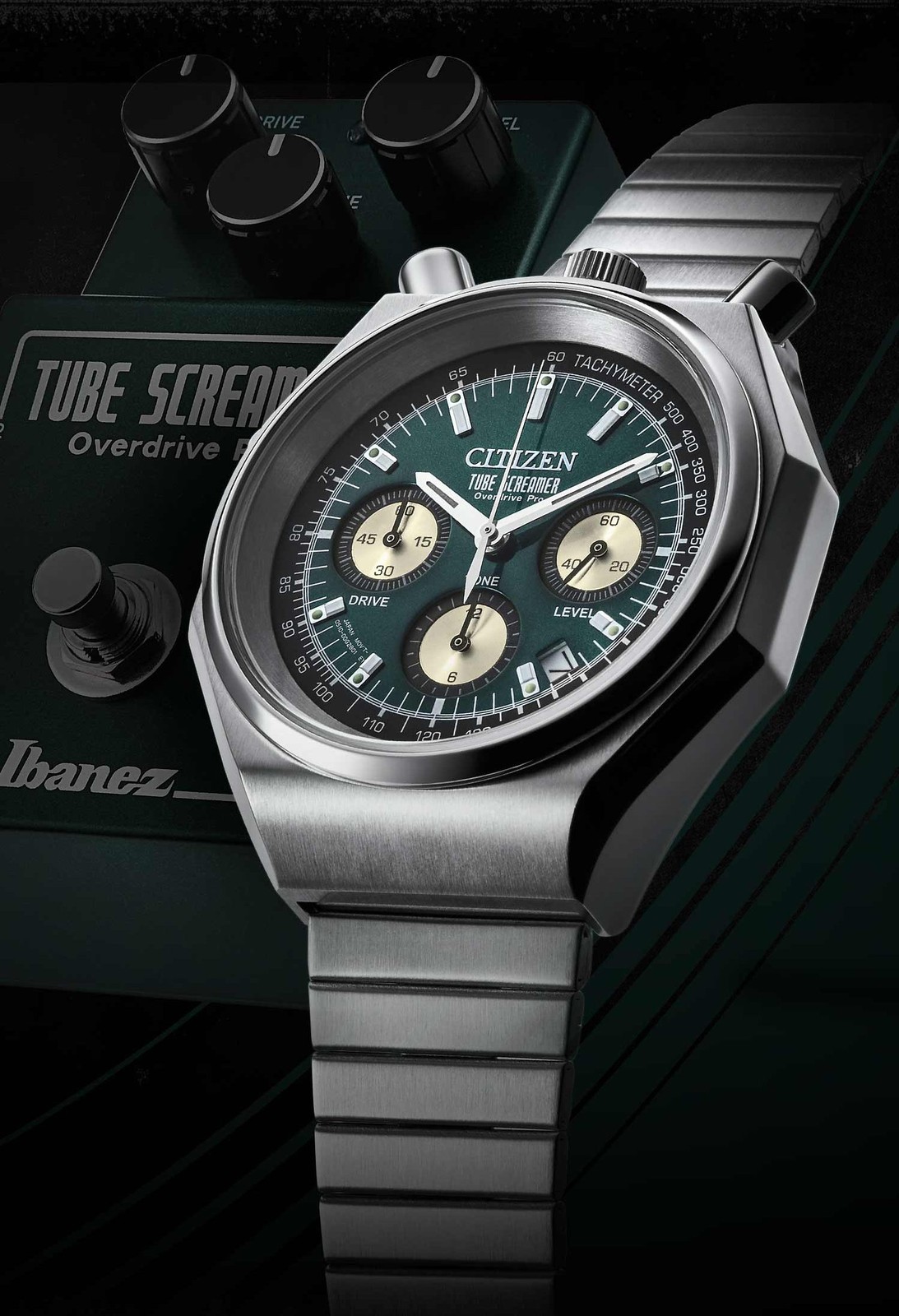CITIZEN Ibanez Tube Screamer Tsuno Chrono Limited 500 Watch TSTCC808 Brand New