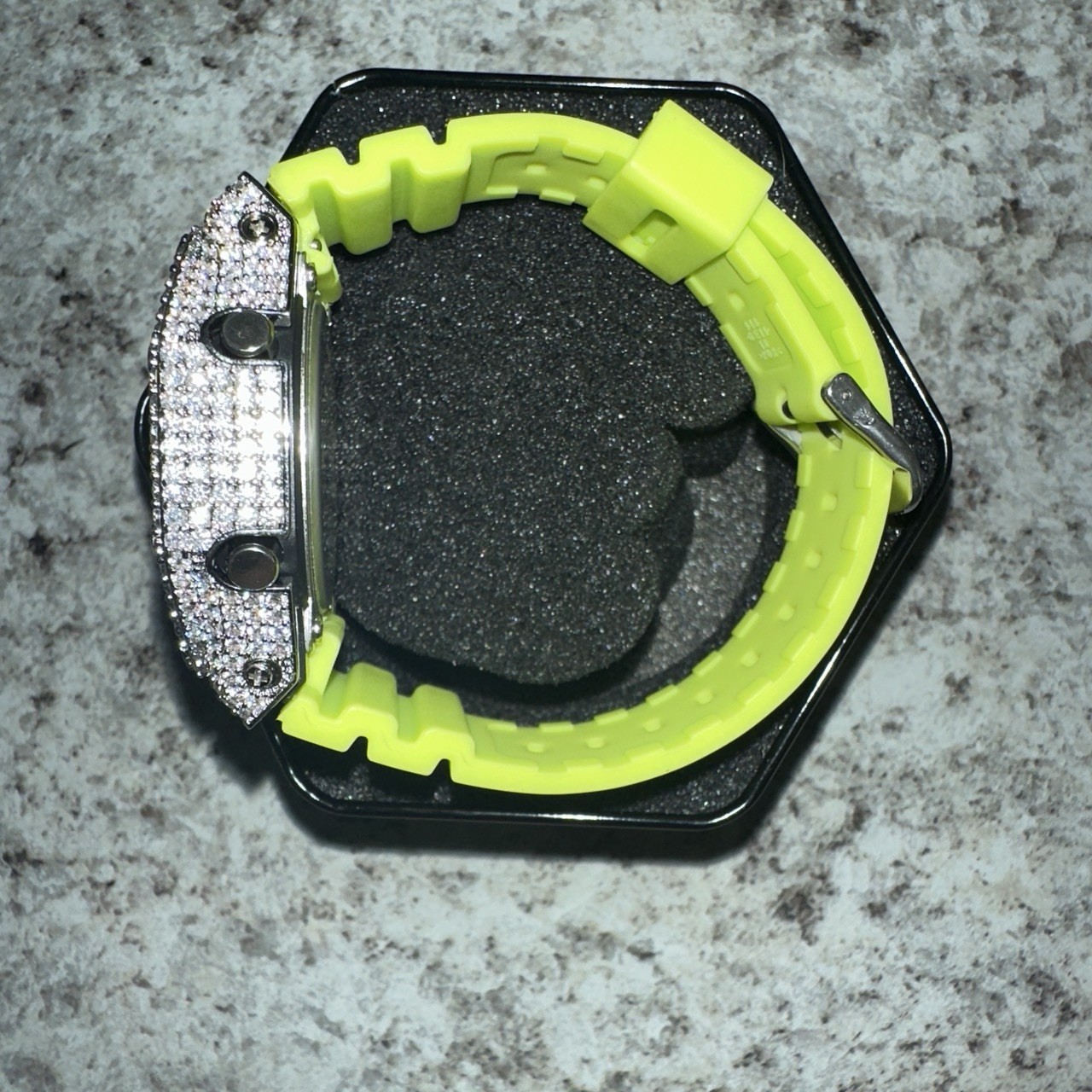 Iced Out Moissanite Mod Casio GSHOCK GA2100 “Lime” Brand New