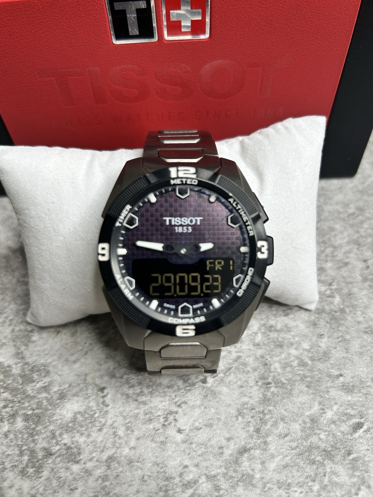 Tissot T-Touch Titanium Analog/Digital Compass Solar Box Manual Papers